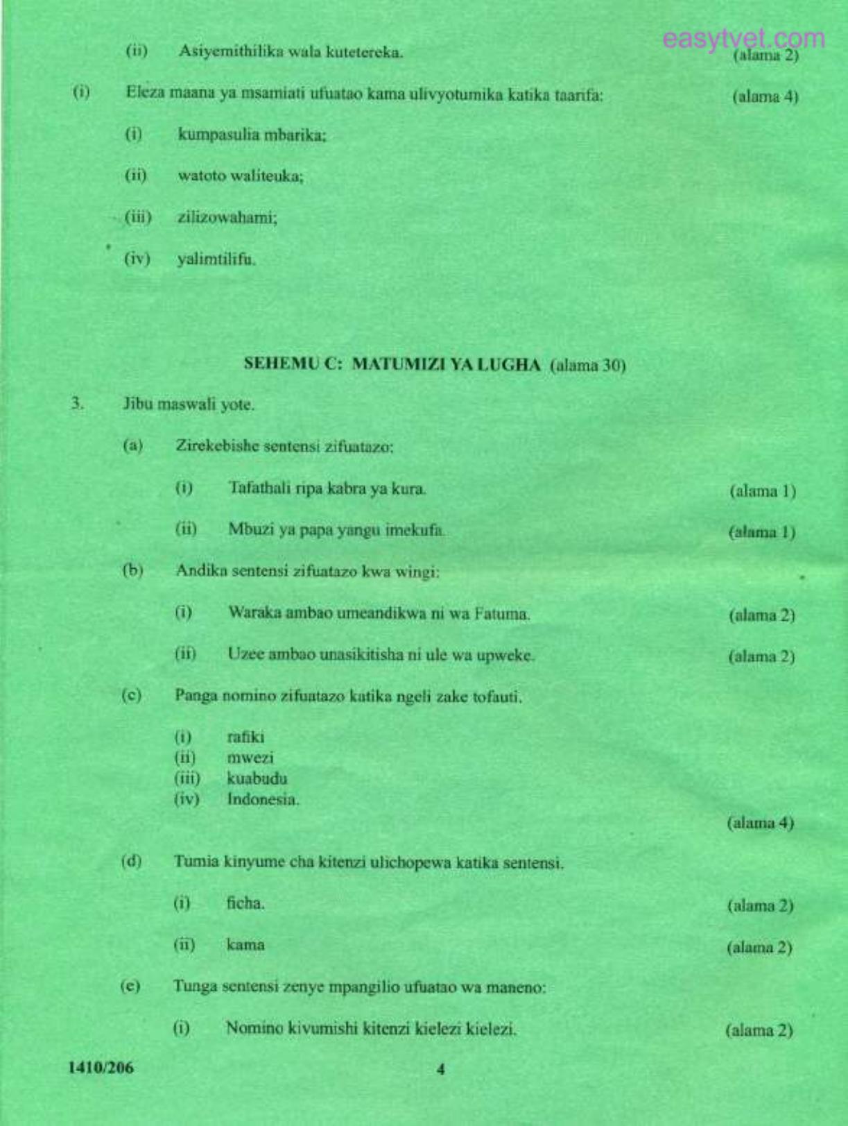Kiswahili (2015) — page 4 of 6