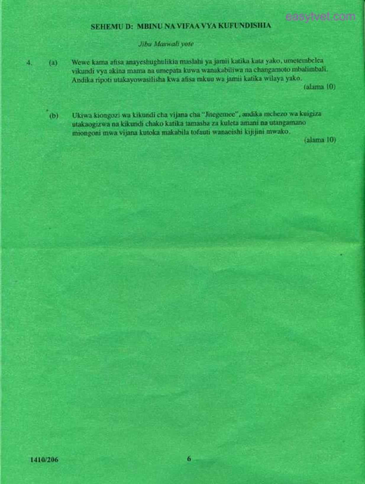 Kiswahili (2015) — page 6 of 6
