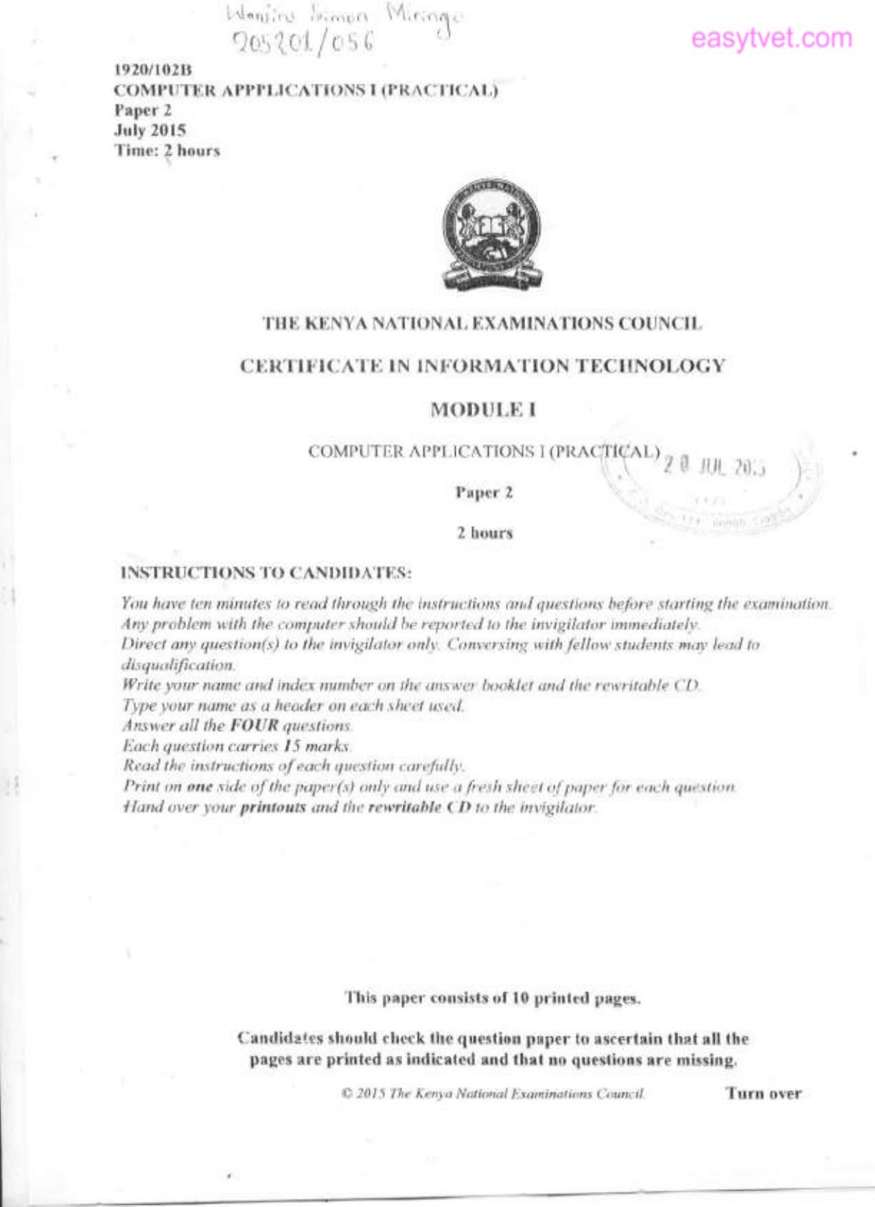 Computer Apfplications Thhifractioal (2015) — page 1 of 10