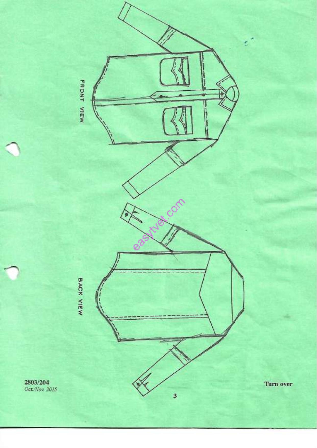 Pattern Construction Il and Pattern Crading Techniques Practical (2003) — page 3 of 6