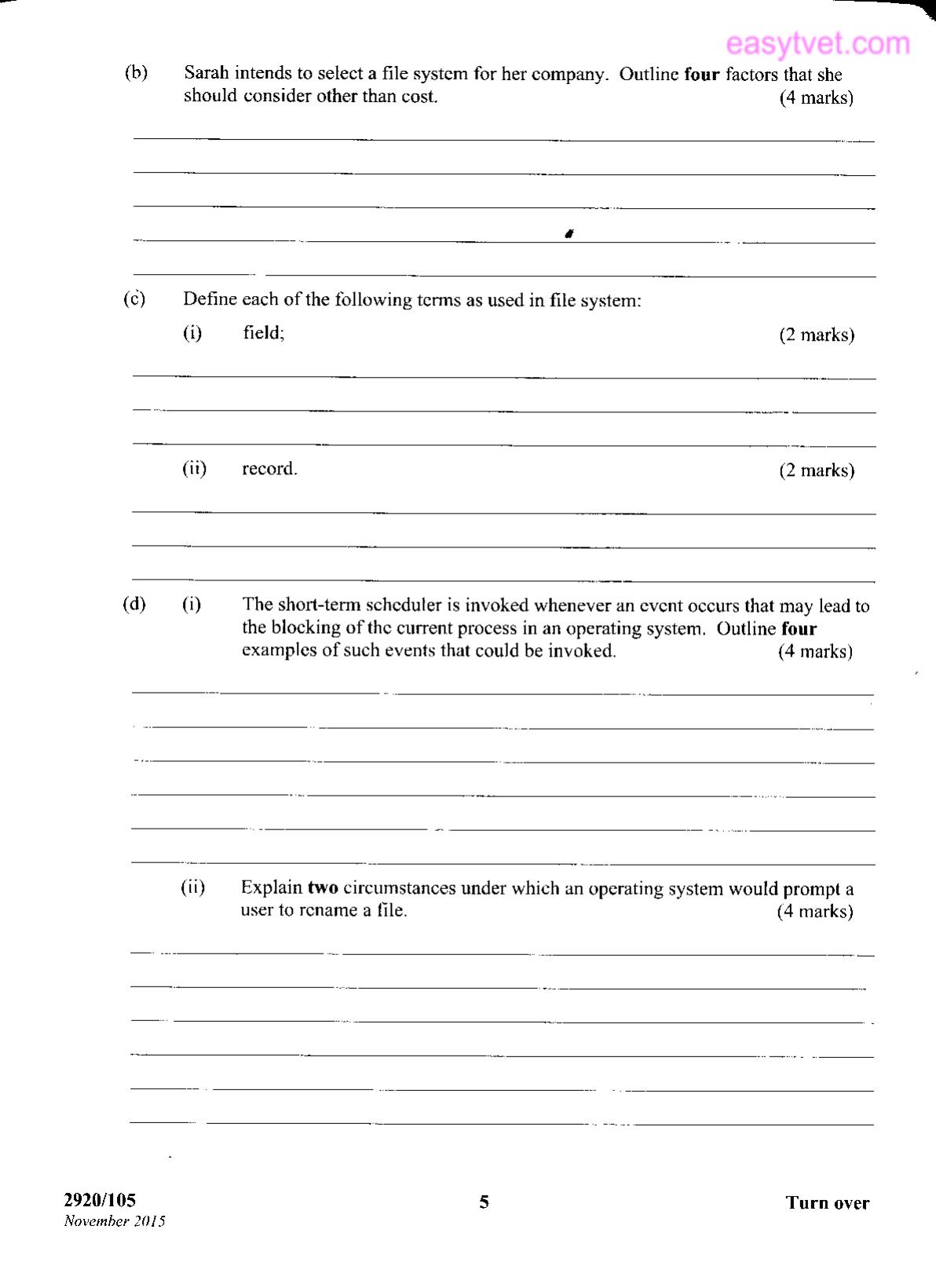 Operating Systems (2015) — page 5 of 12