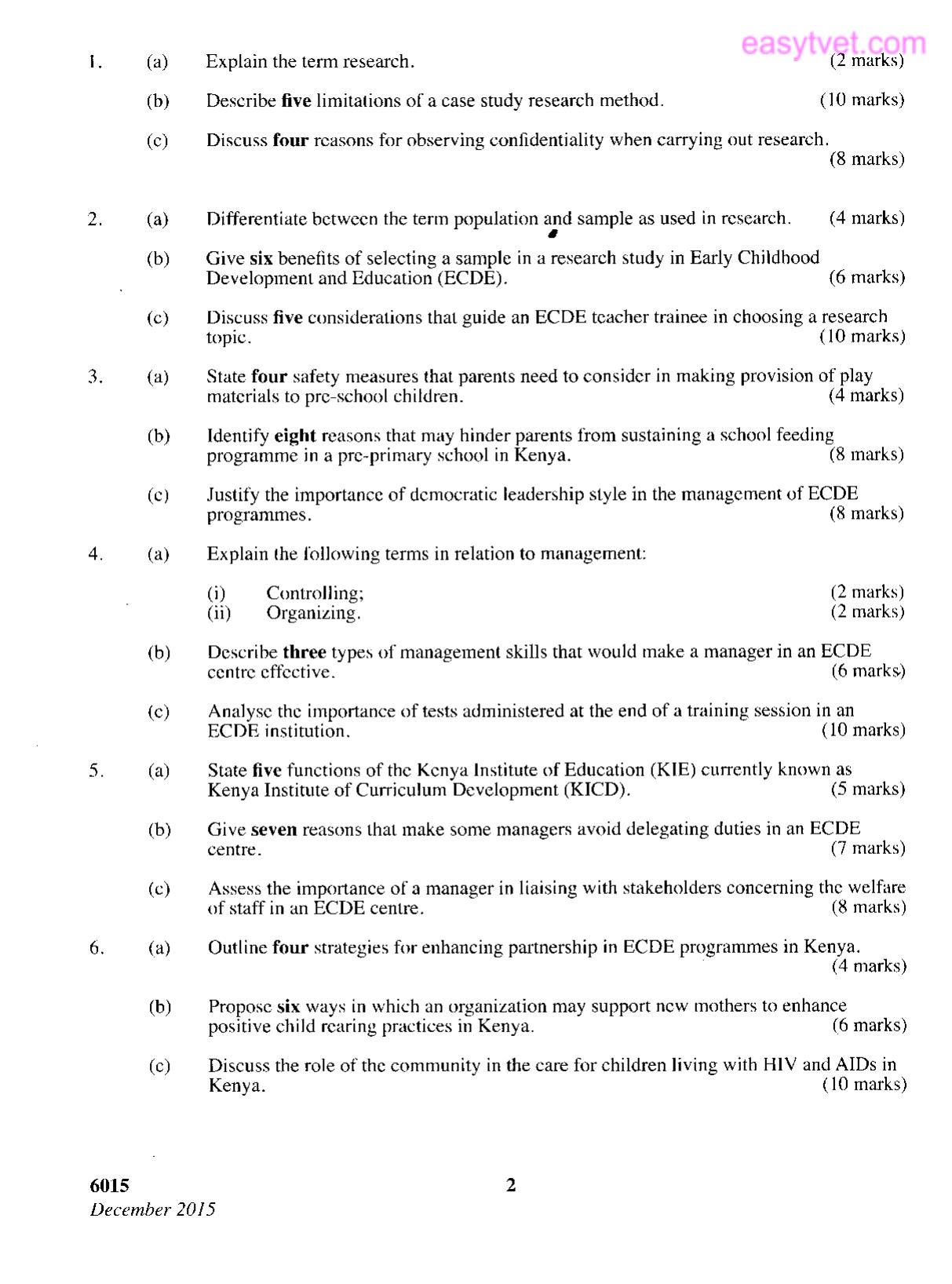 And Education, Community Development and Research (2015) — page 2 of 2