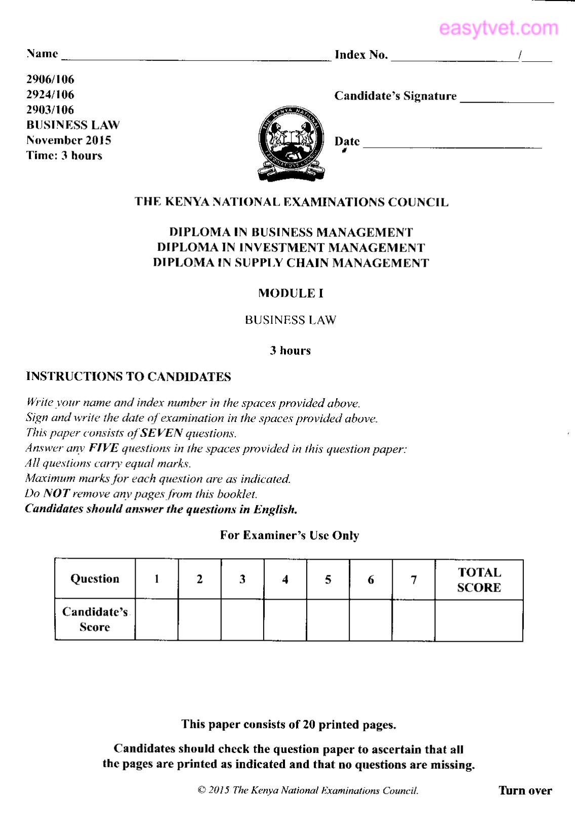 Business Law 8 4 1 (2015) — page 1 of 3