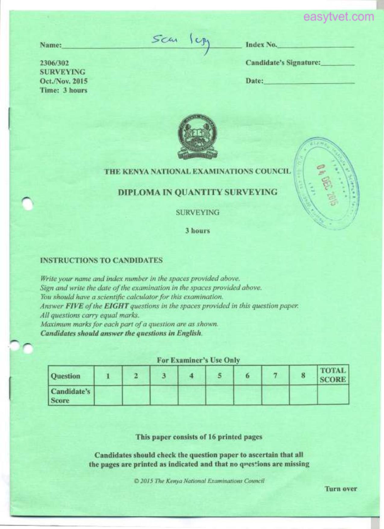 Surveying N (2015) — page 1 of 6
