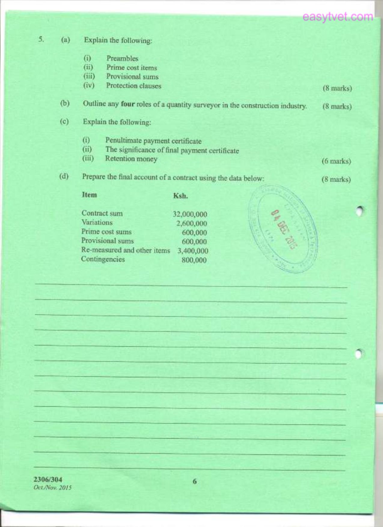 Measurement of Building and Civil Engineering Works (2015) — page 6 of 6