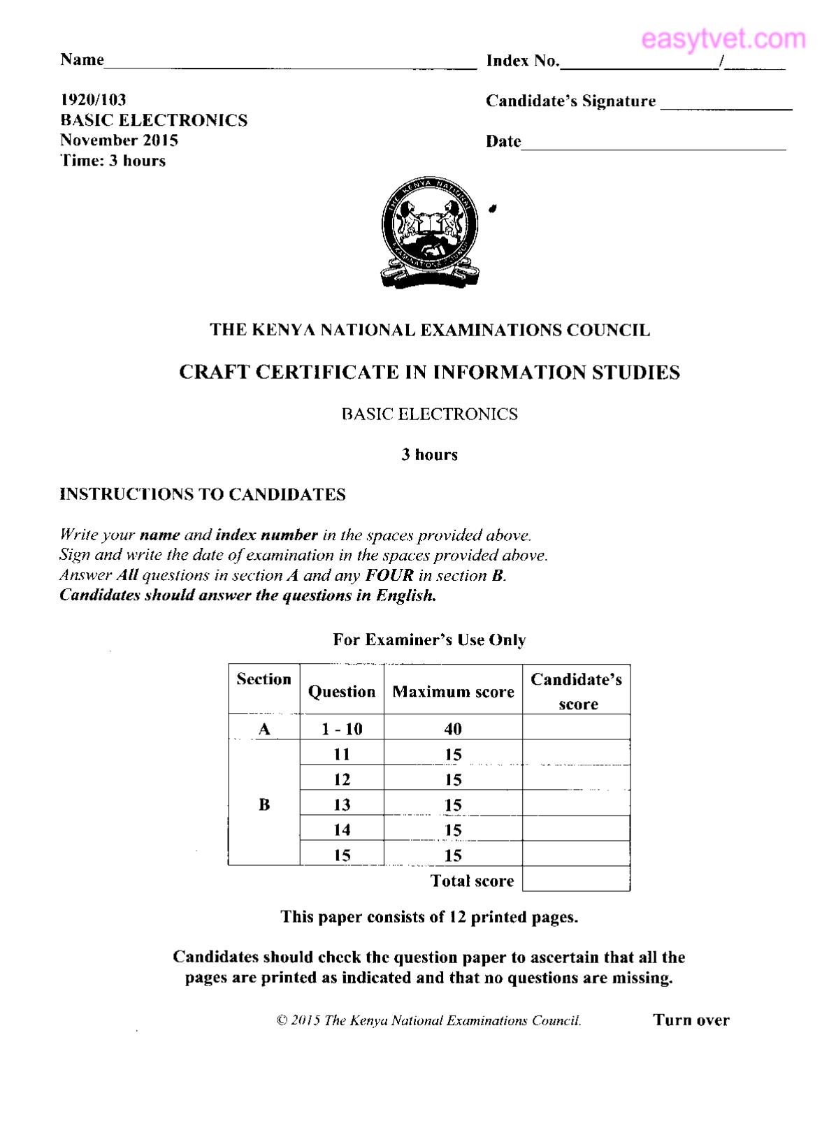 Basic Electronics (2015) — page 1 of 11