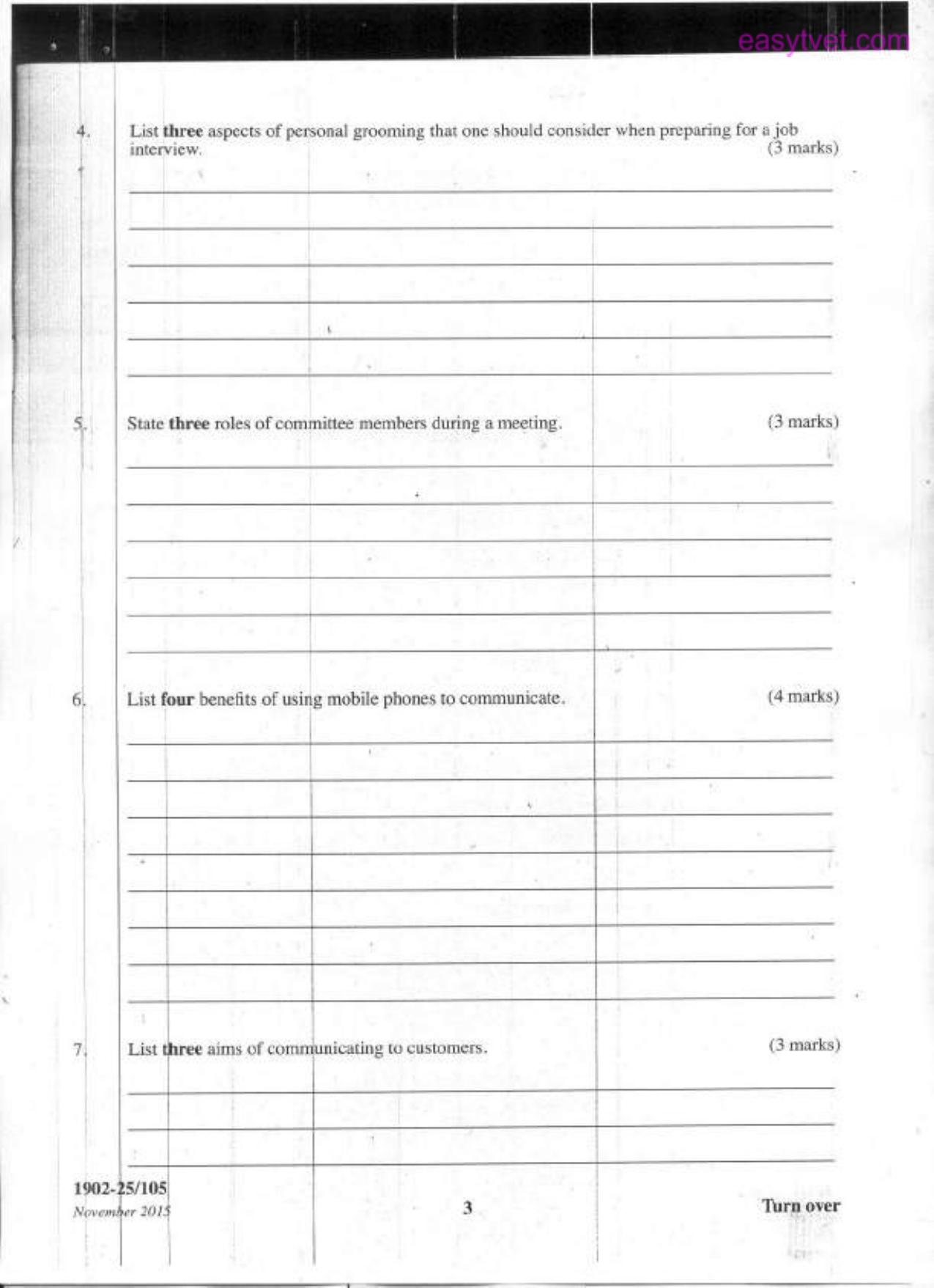 Craft Certificate in Information Communication Technology (2015) — page 3 of 6