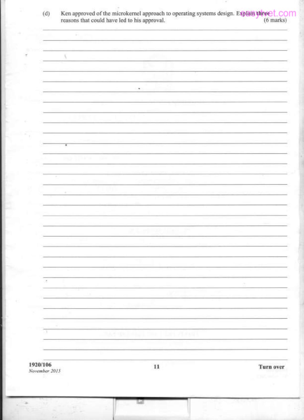 Ofperating Systems (2015) — page 11 of 12