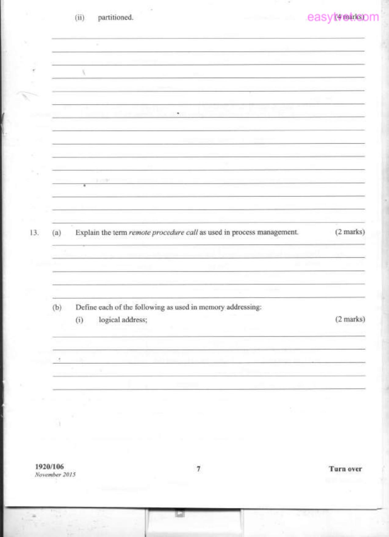 Ofperating Systems (2015) — page 7 of 12