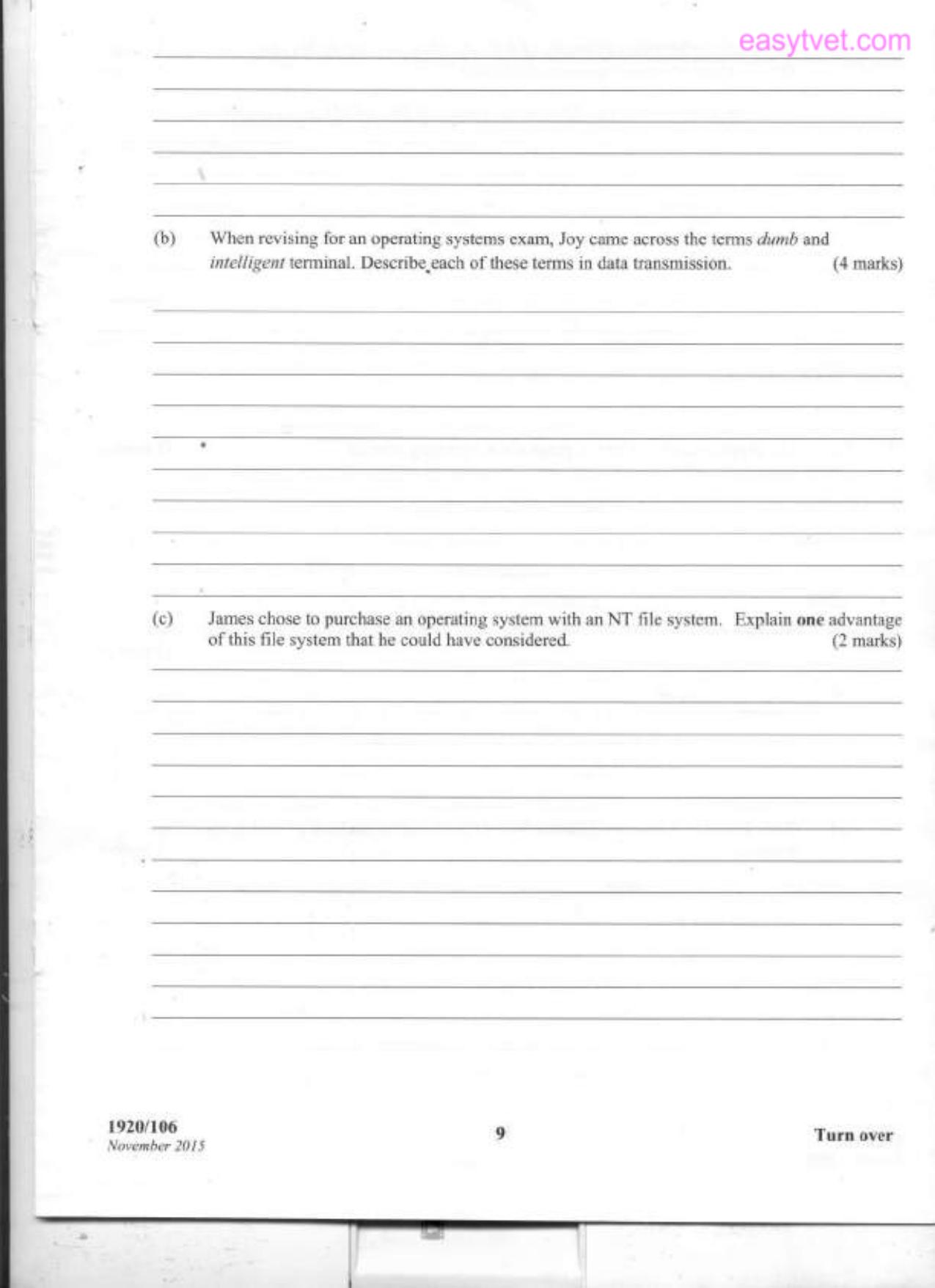 Ofperating Systems (2015) — page 9 of 12