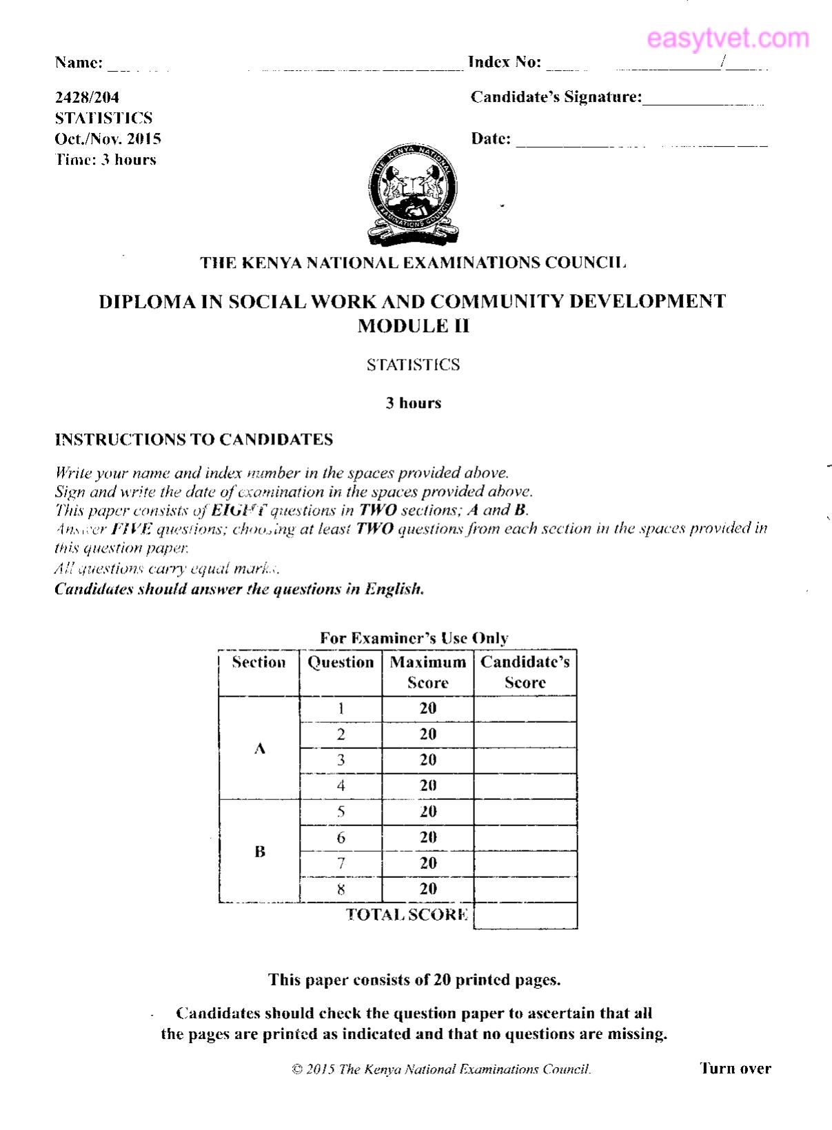 Statistics (2015) — page 1 of 5
