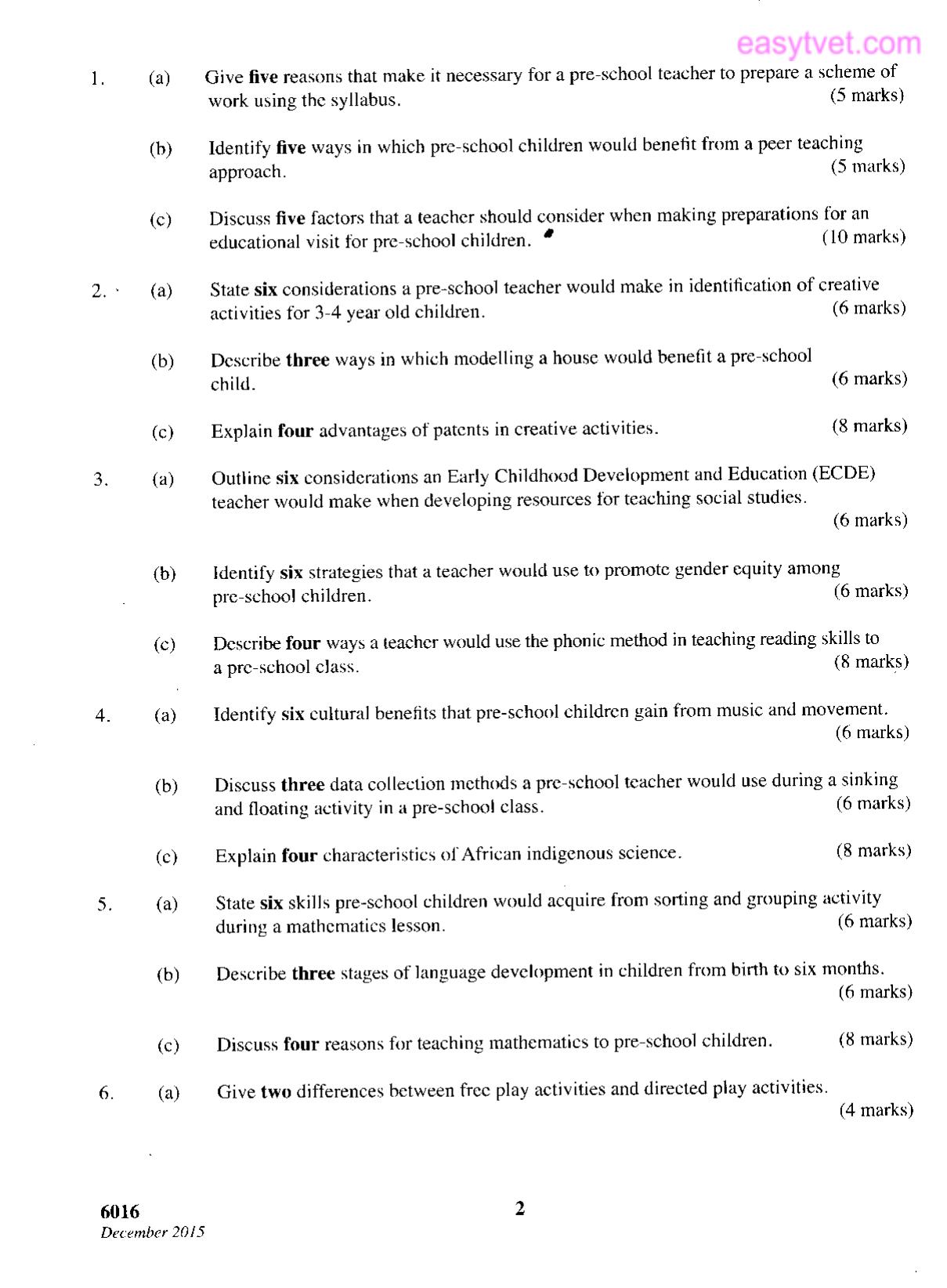 Dipli.loma in Early Childhood Development and Education (2015) — page 2 of 3