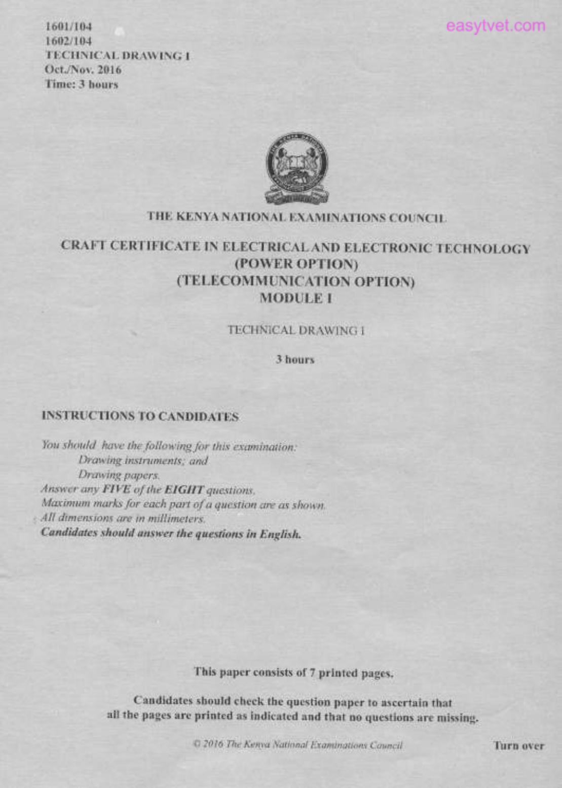 Technical Irawimng (2016) — page 1 of 8
