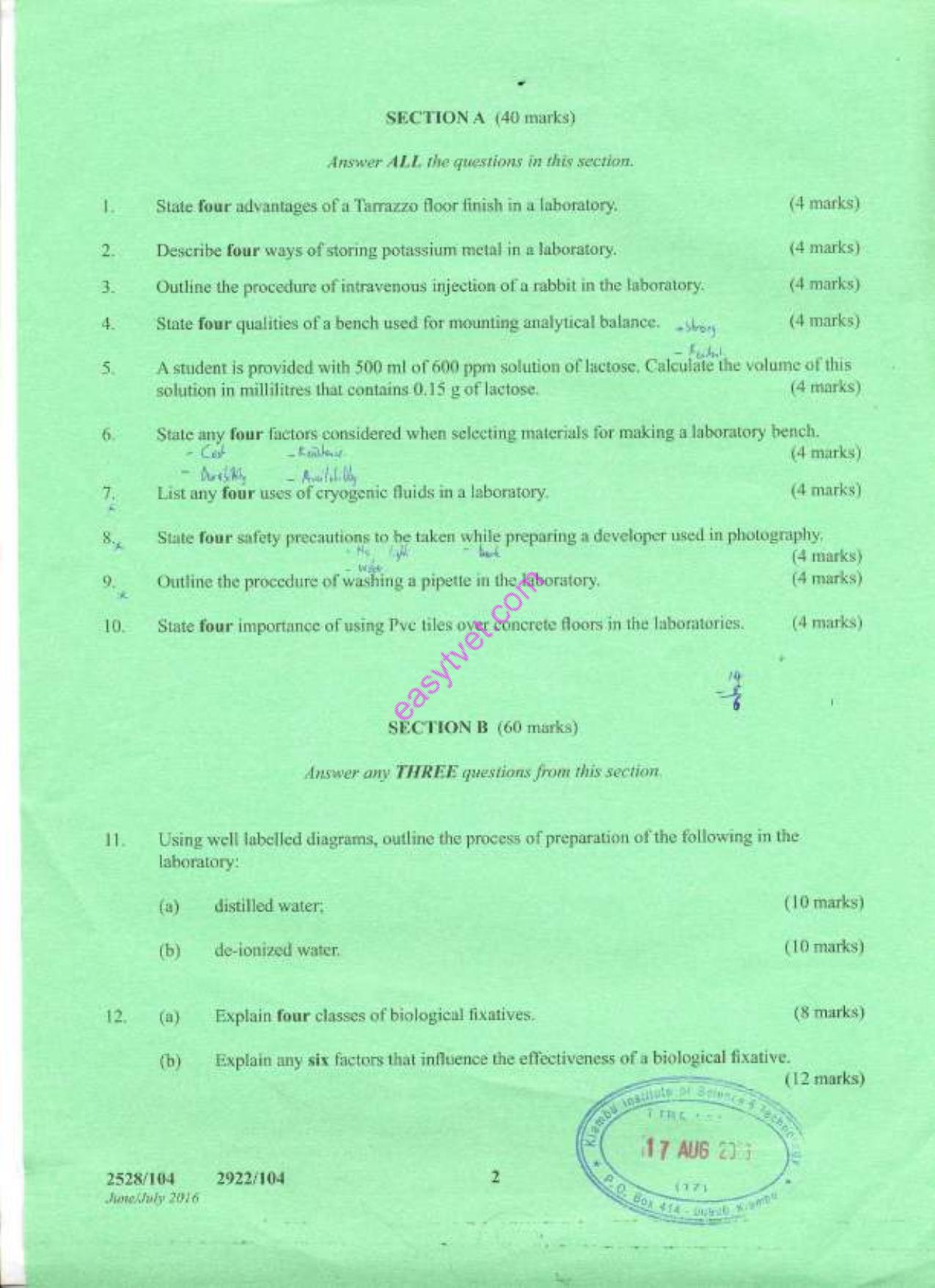 Environmental Laboratory Practice (2016) — page 2 of 3