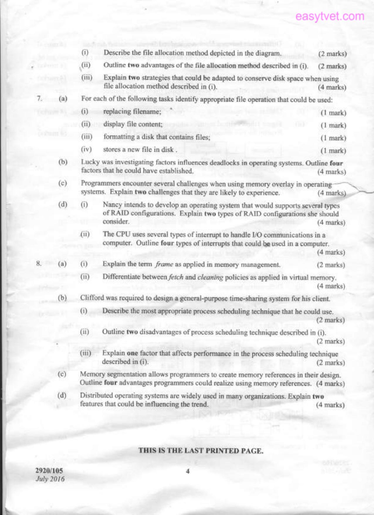 Operating Systems (2016) — page 4 of 4