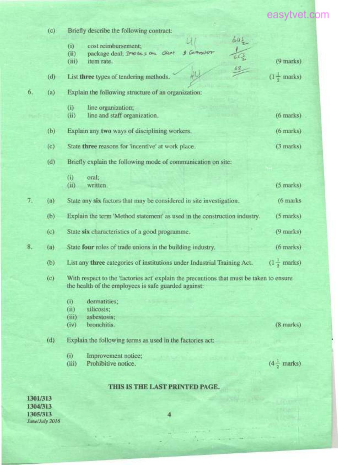 Craft Certificate in Plumbing (2016) — page 4 of 4