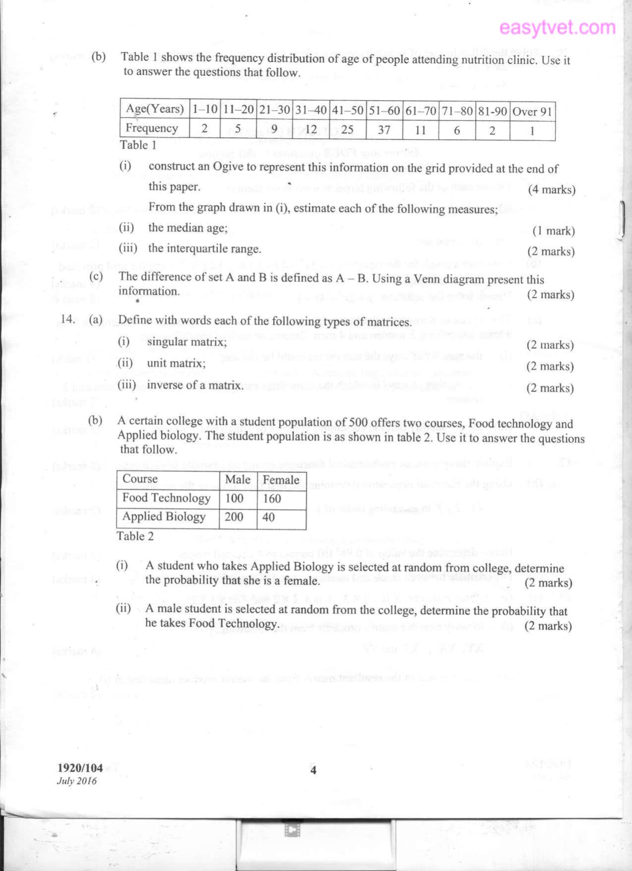 Mathematics (2016) — page 4 of 5