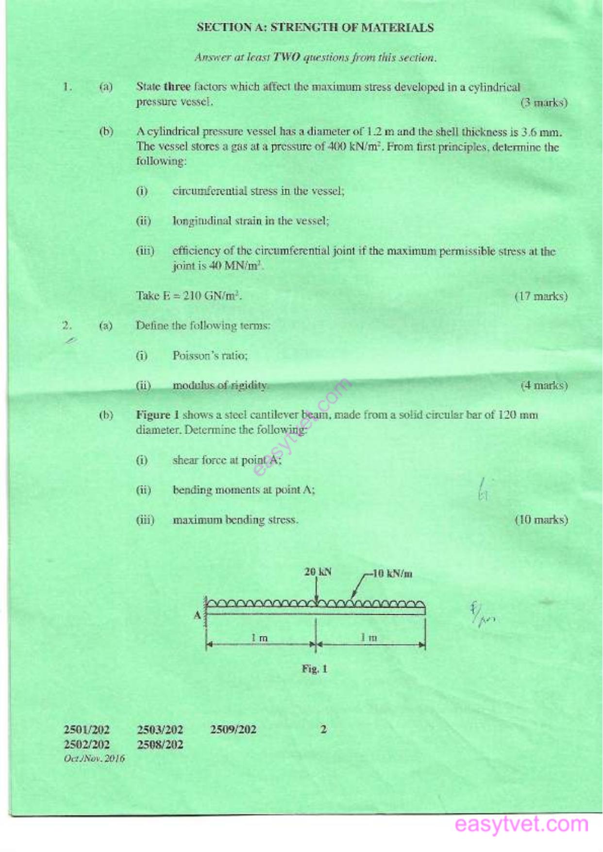 Strength of Materials .- -l. U Mechantcs of Machings (2016) — page 2 of 5