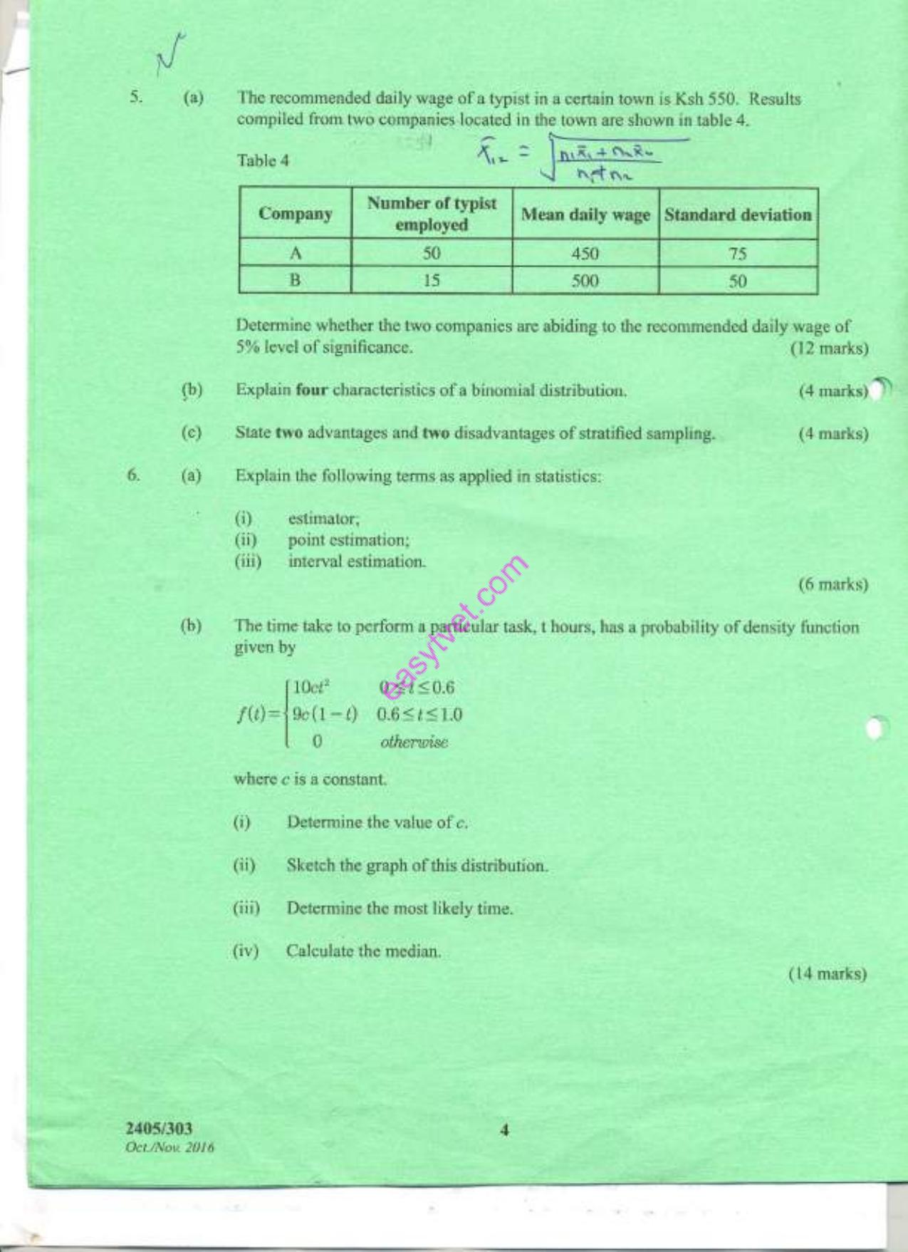 Statistical Methods 2 (2016) — page 4 of 5