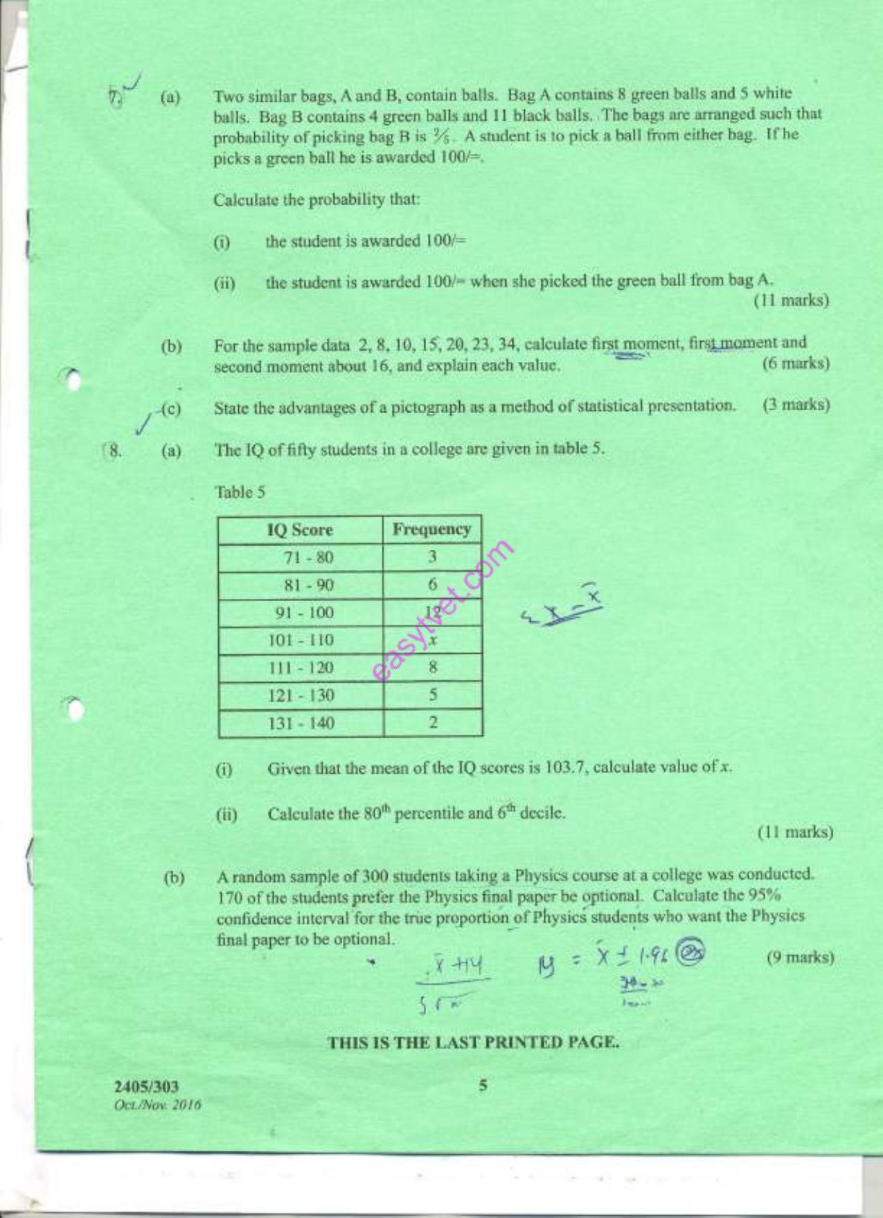 Statistical Methods 2 (2016) — page 5 of 5
