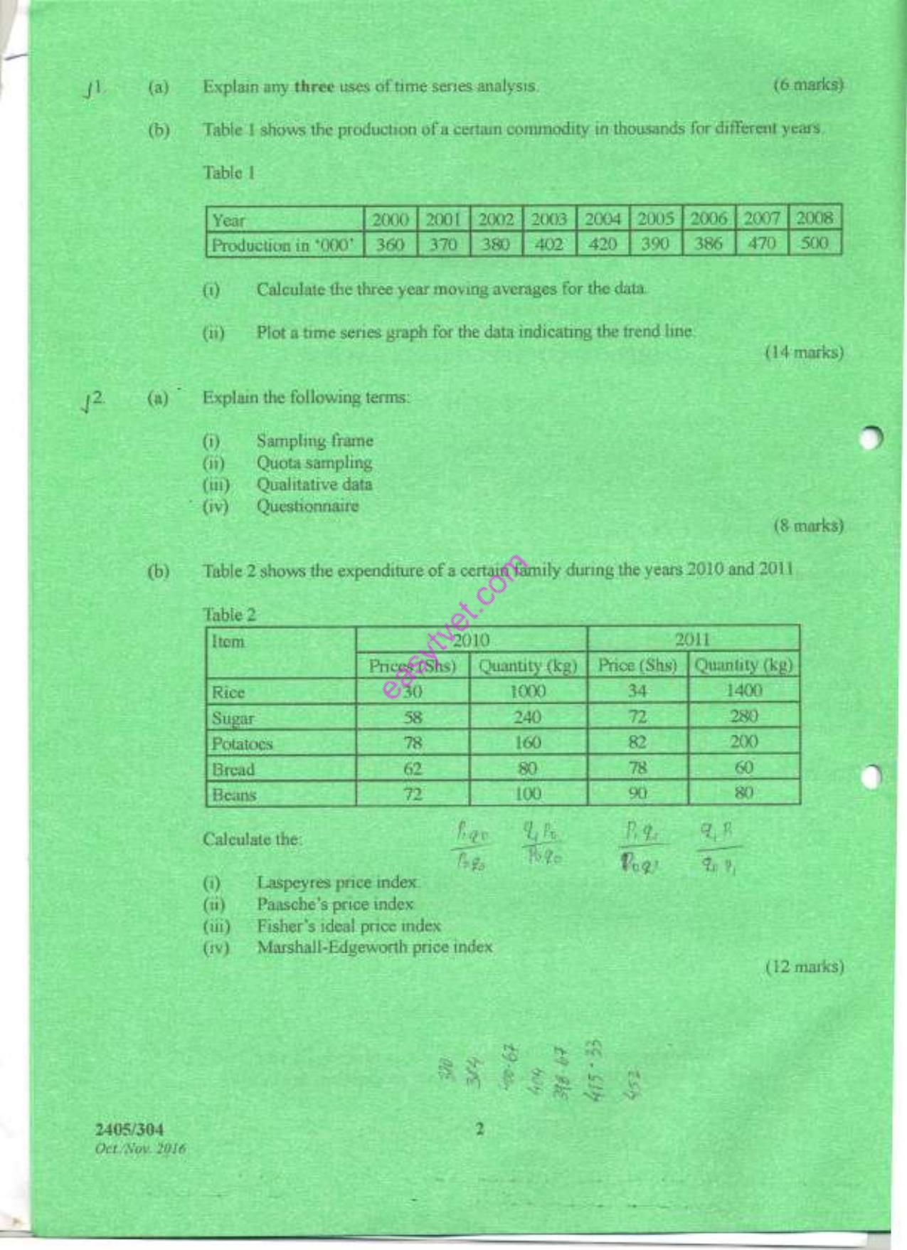 Applied Statistics (2016) — page 2 of 6