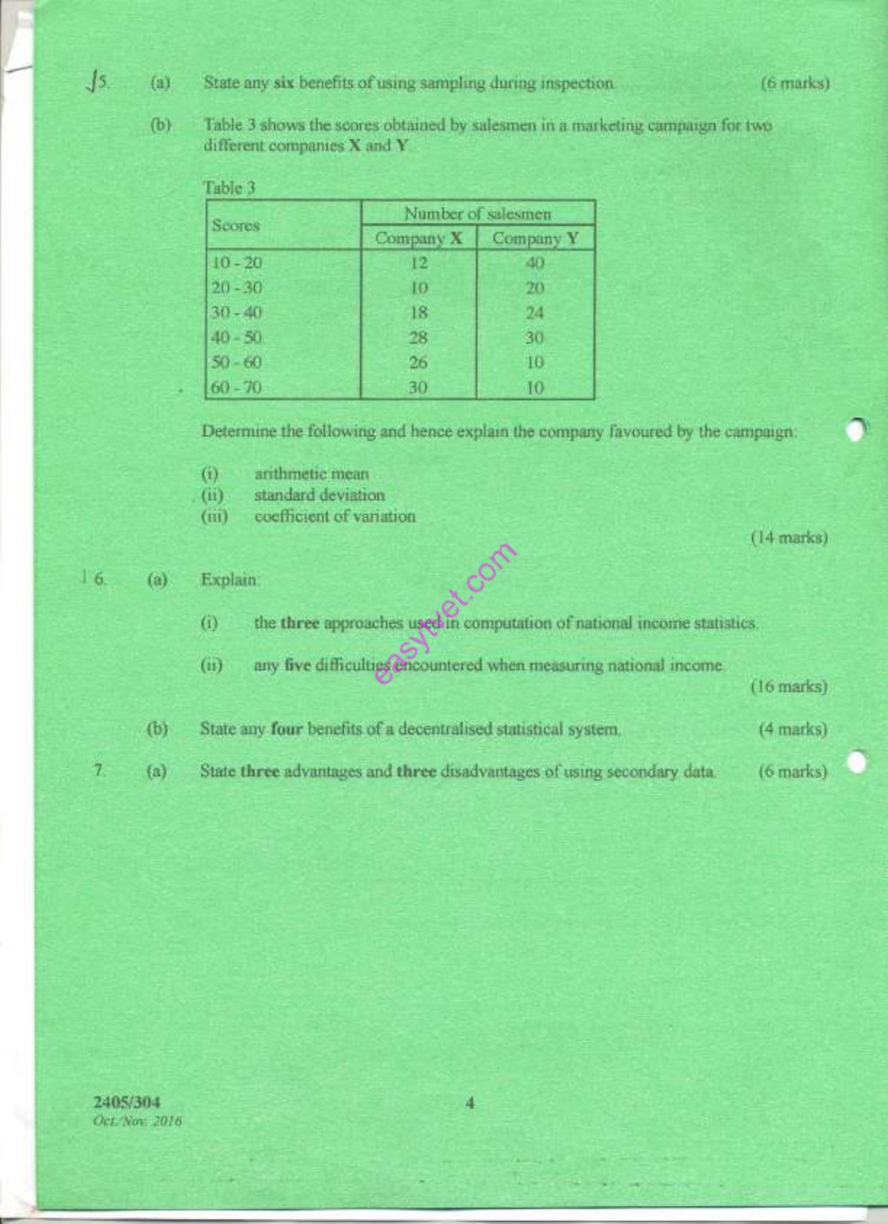 Applied Statistics (2016) — page 4 of 6