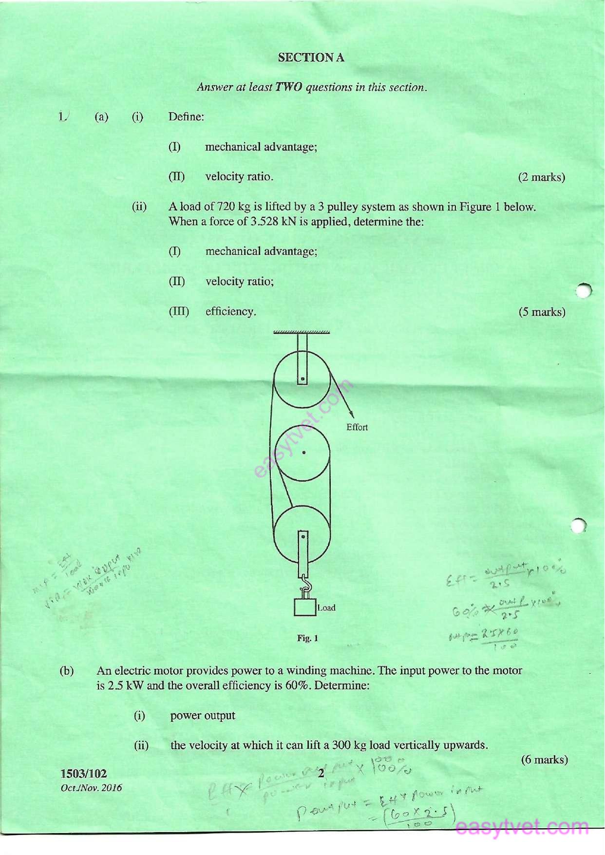 Applied Science and Electrical Principles (2016) — page 2 of 5