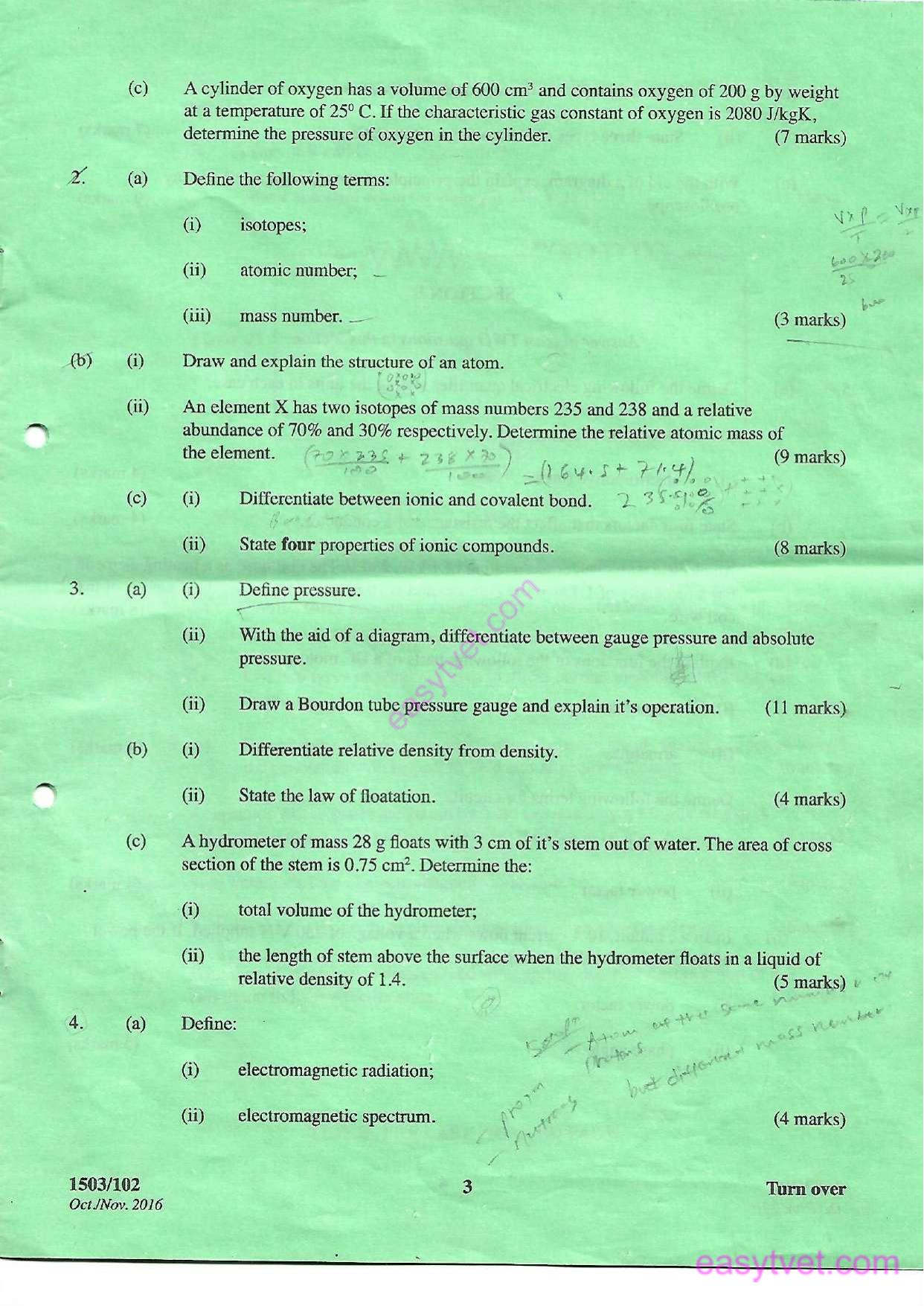 Applied Science and Electrical Principles (2016) — page 3 of 5