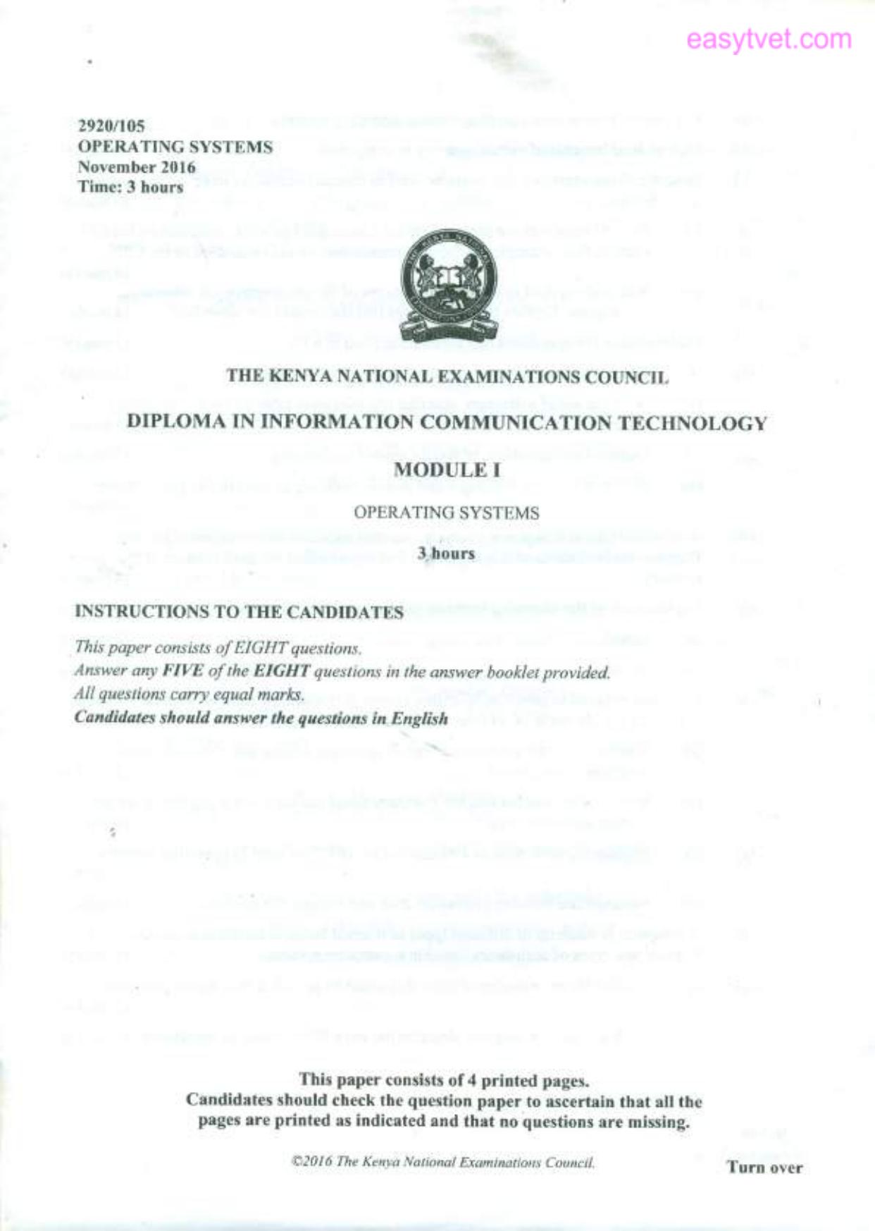Operating Systems (2016) — page 1 of 4