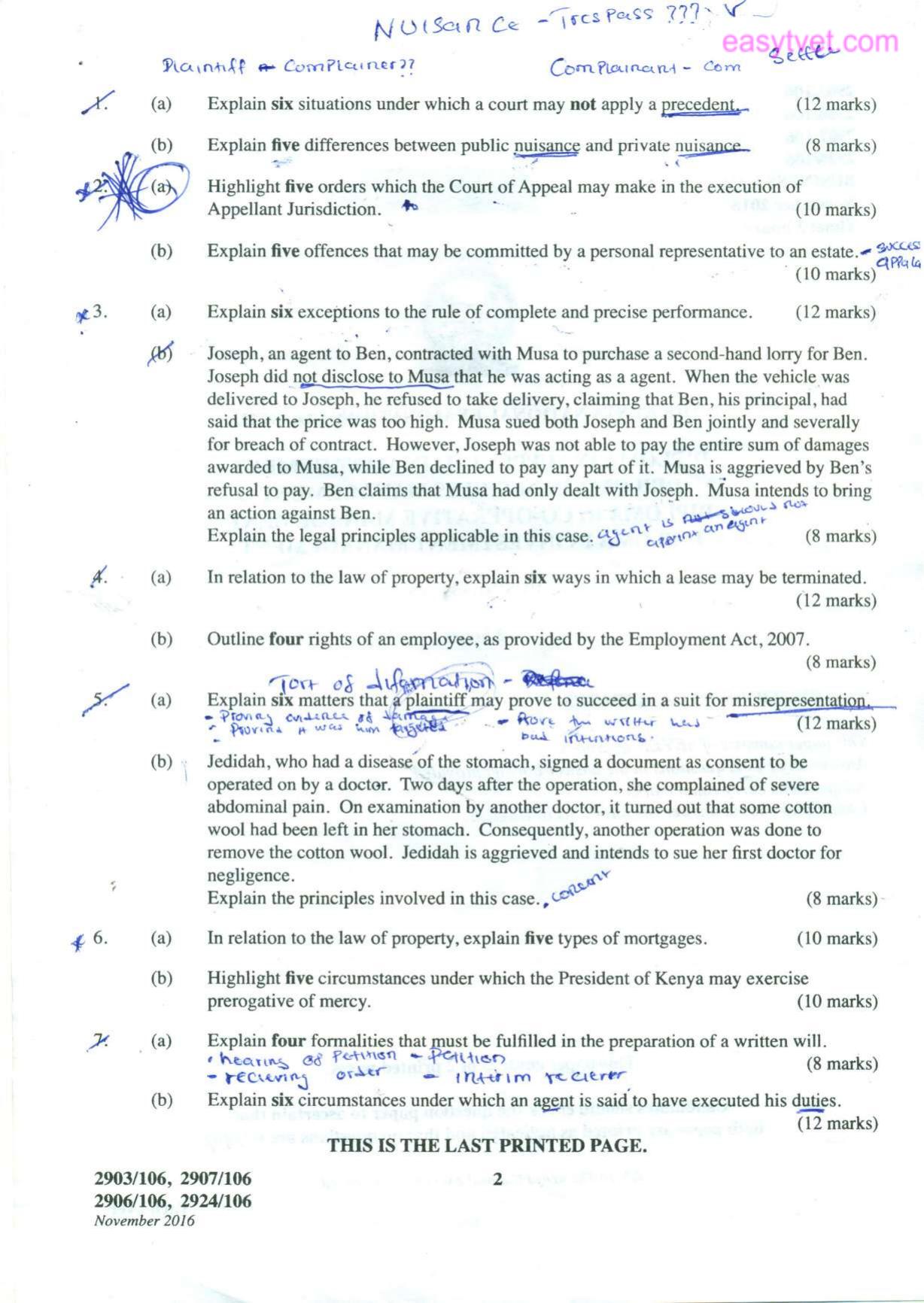Business Law 2 (2016) — page 2 of 2