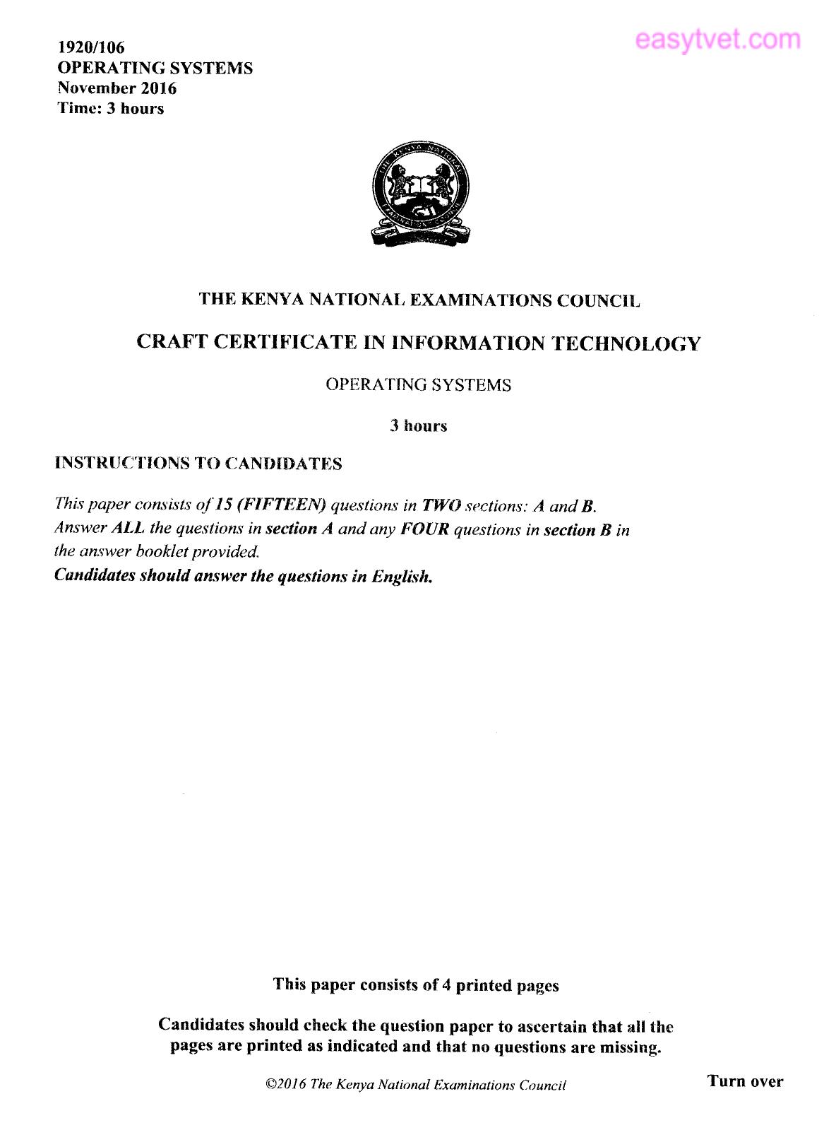 Operating Systems (2016) — page 1 of 4