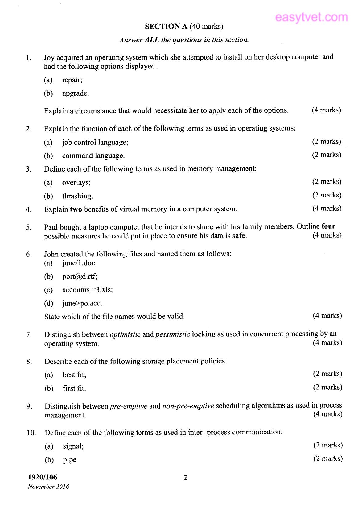 Operating Systems (2016) — page 2 of 4