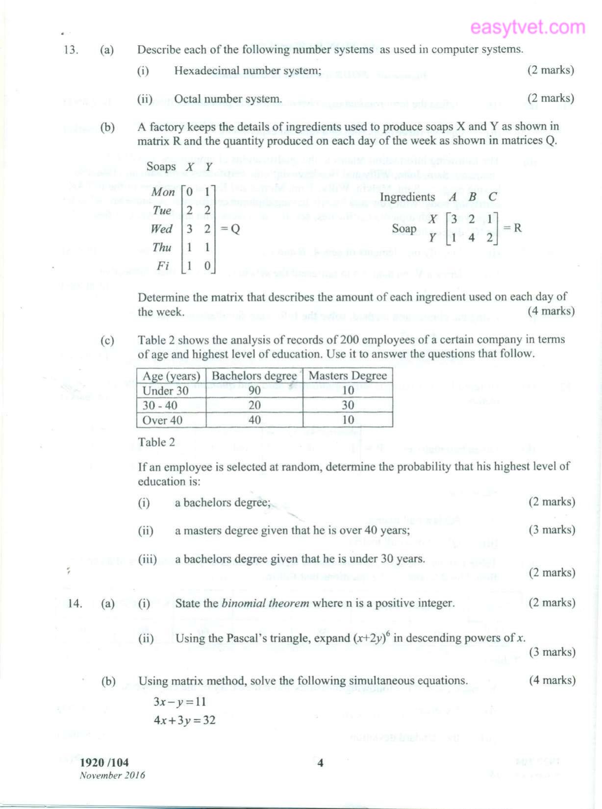 Mathematics (2016) — page 4 of 5