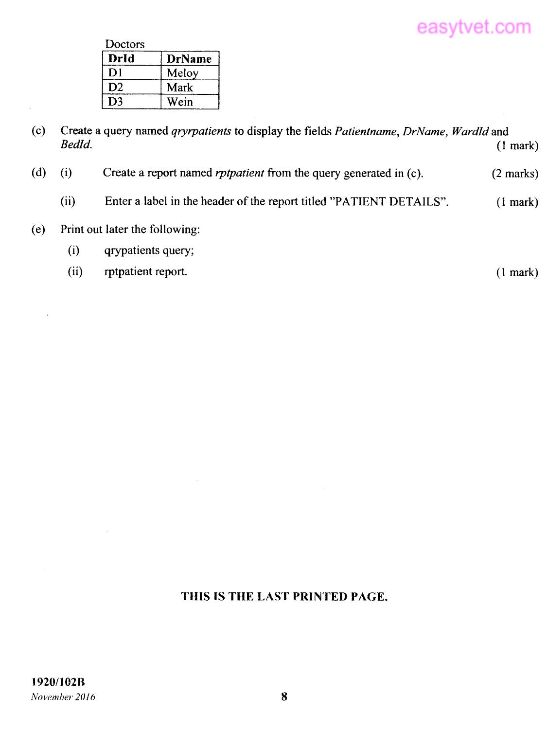 Computer Applications I (practical (2016) — page 8 of 8