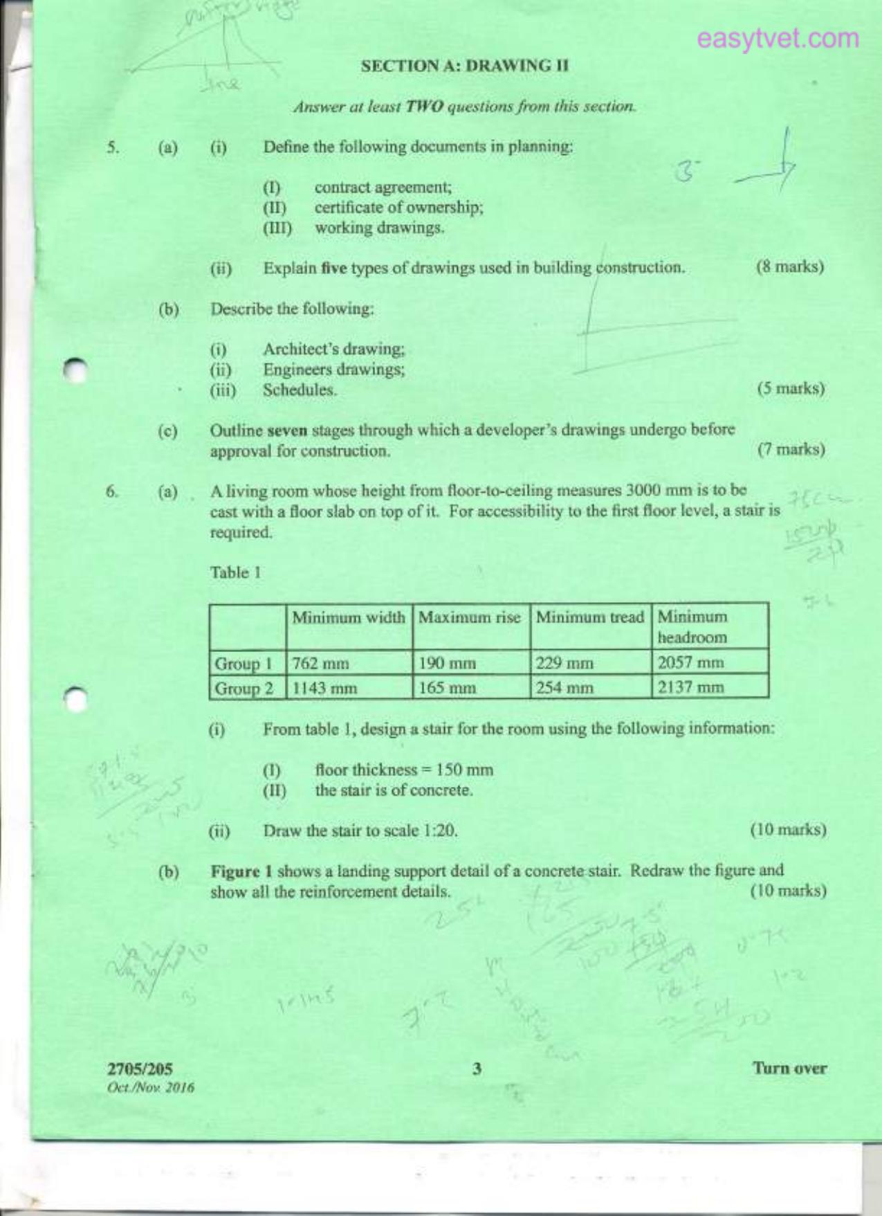 Building Construction I1 and Drawing T1 (2016) — page 3 of 6