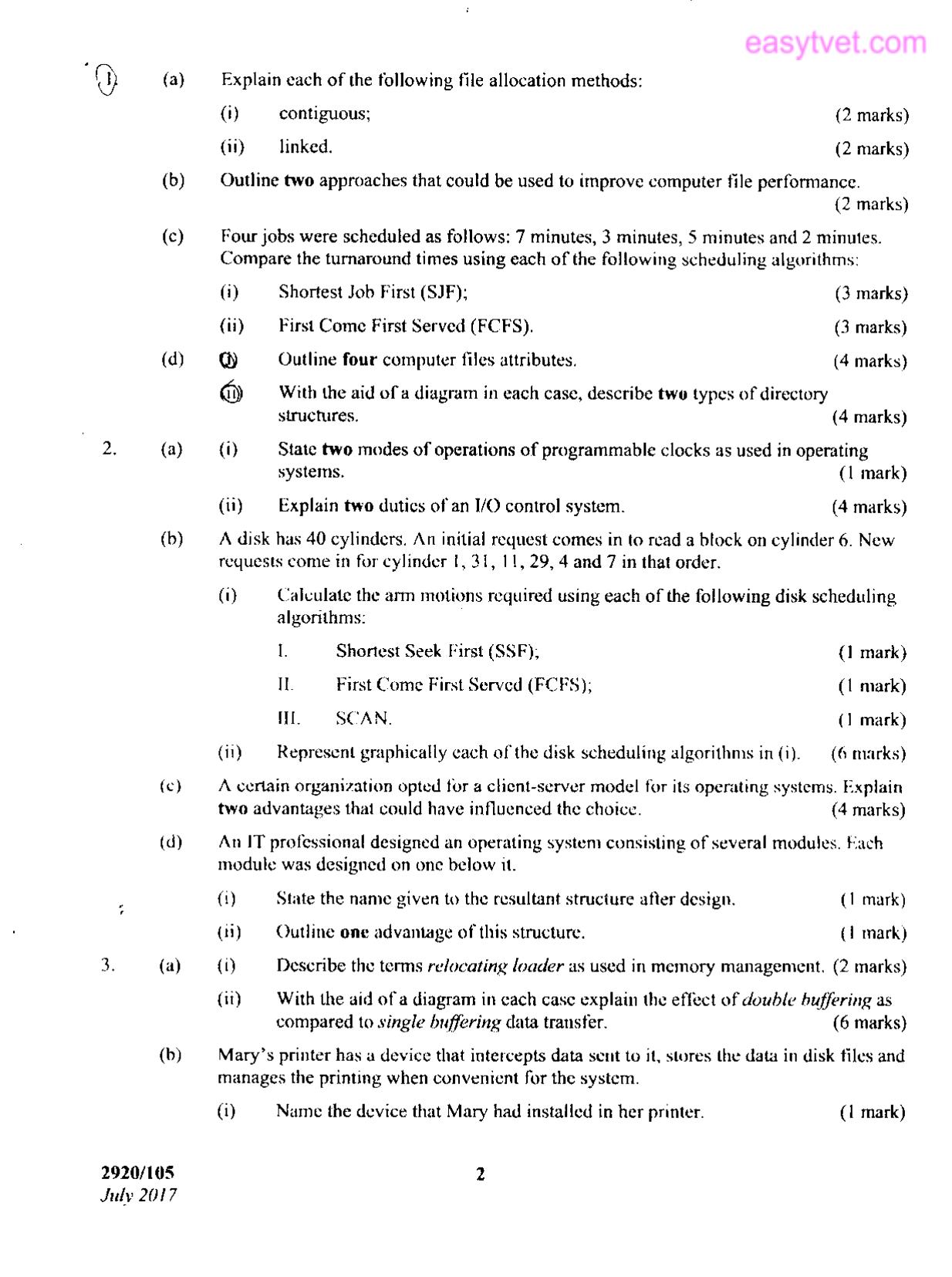 Operating Systems (2017) — page 2 of 5