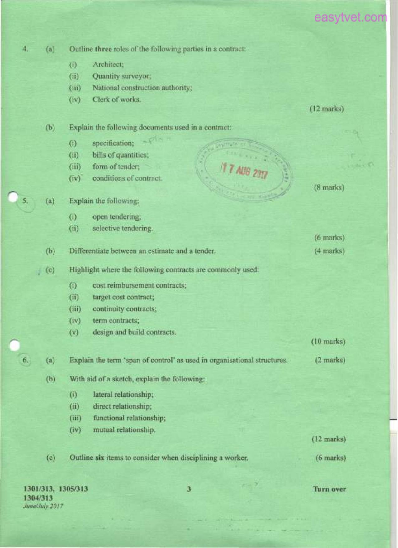 Site and Workshop Management (2017) — page 3 of 4