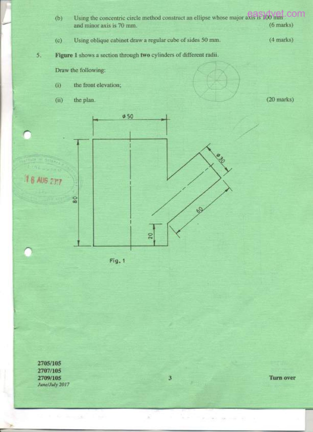 Building Construction, Technical Drawing and Construction Plant (2017) — page 3 of 5
