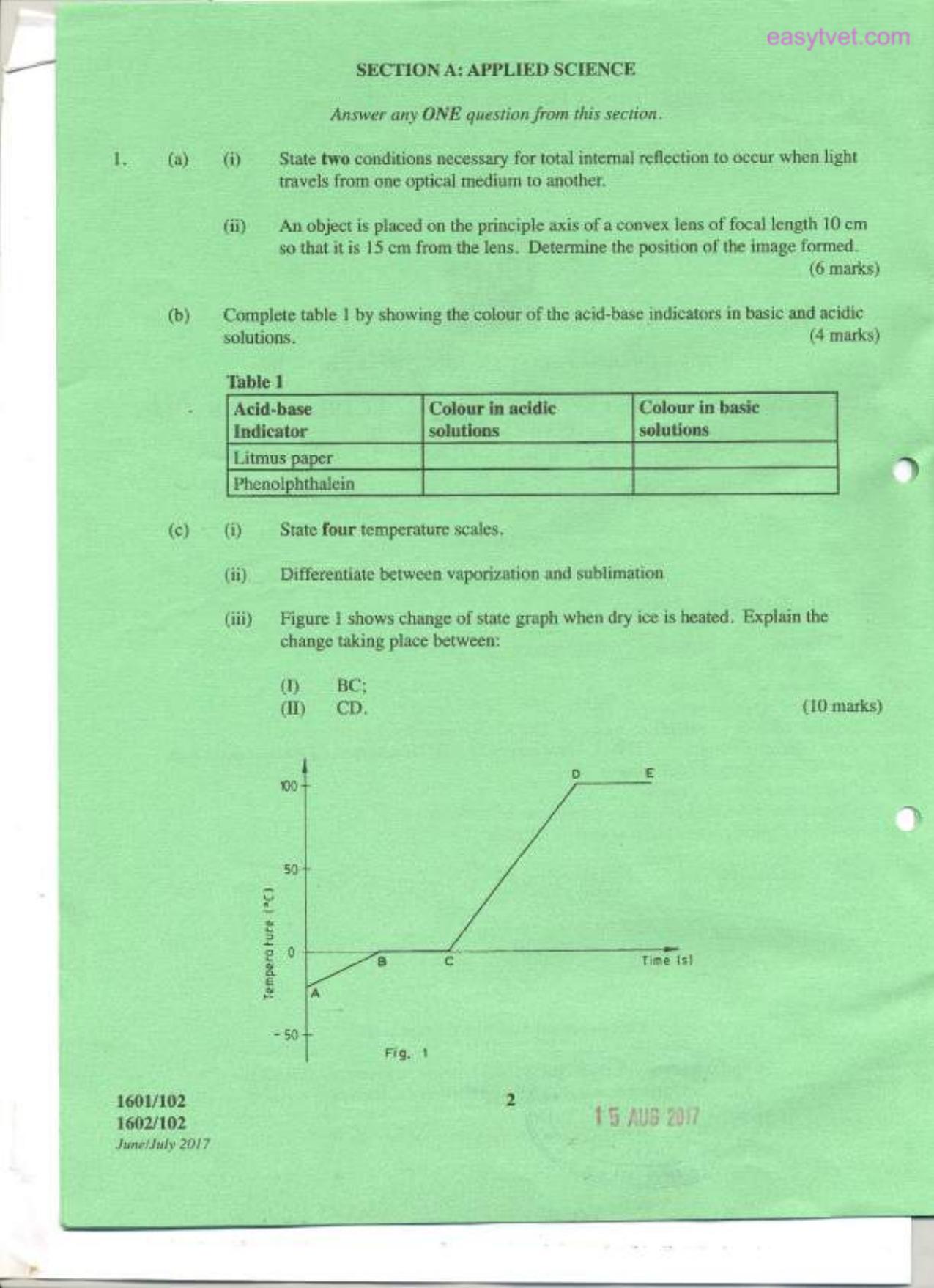 Applied Science, Electrical Principles 1 and Electronics (2007) — page 2 of 7