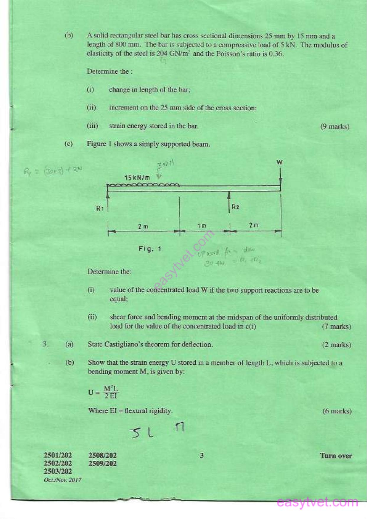 Strength of Materials and Mechanics of Machimnes (2017) — page 3 of 7