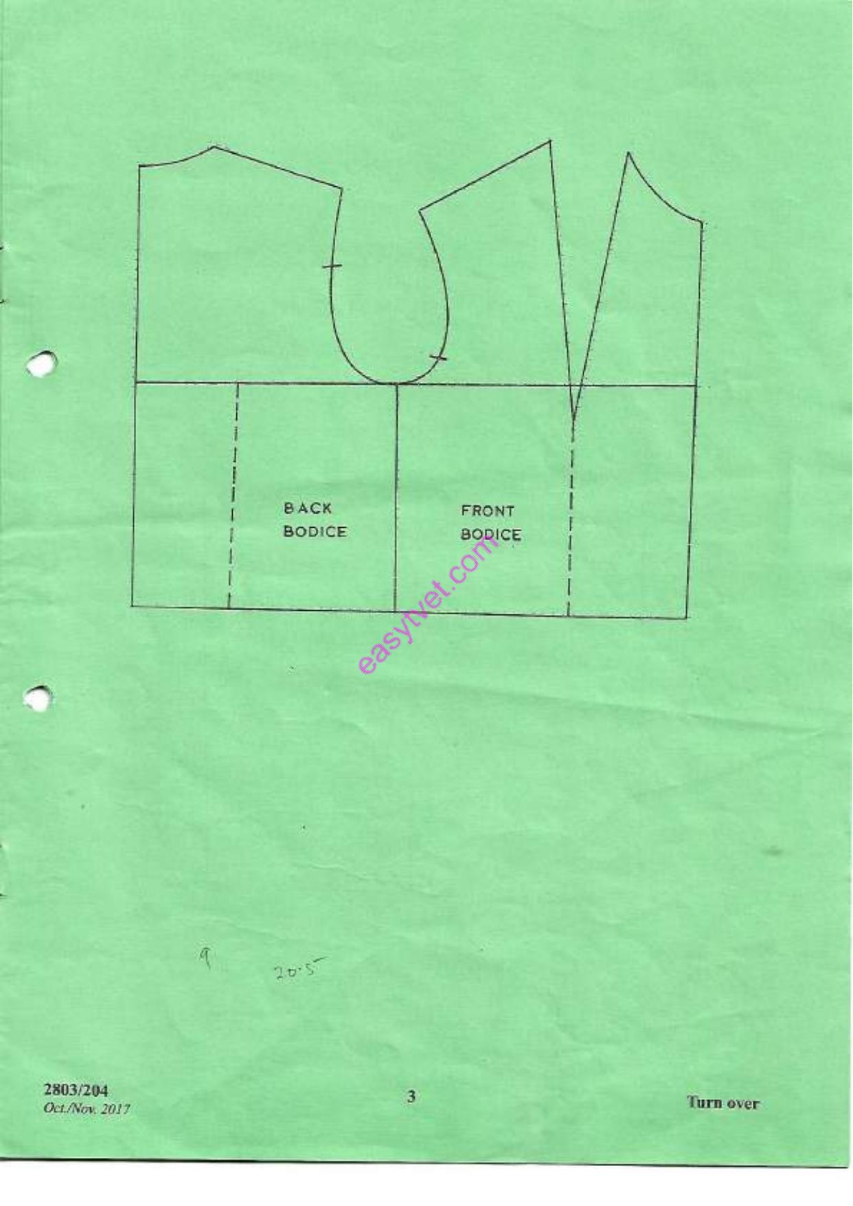 Pattern Construction I and Grading Techniques (2017) — page 3 of 5