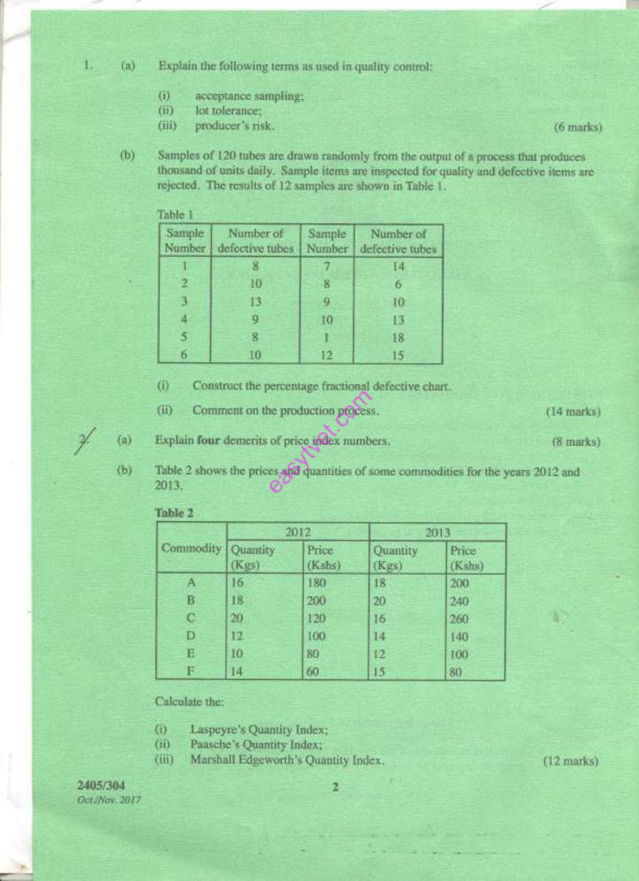 Applied Statistics (2017) — page 2 of 5