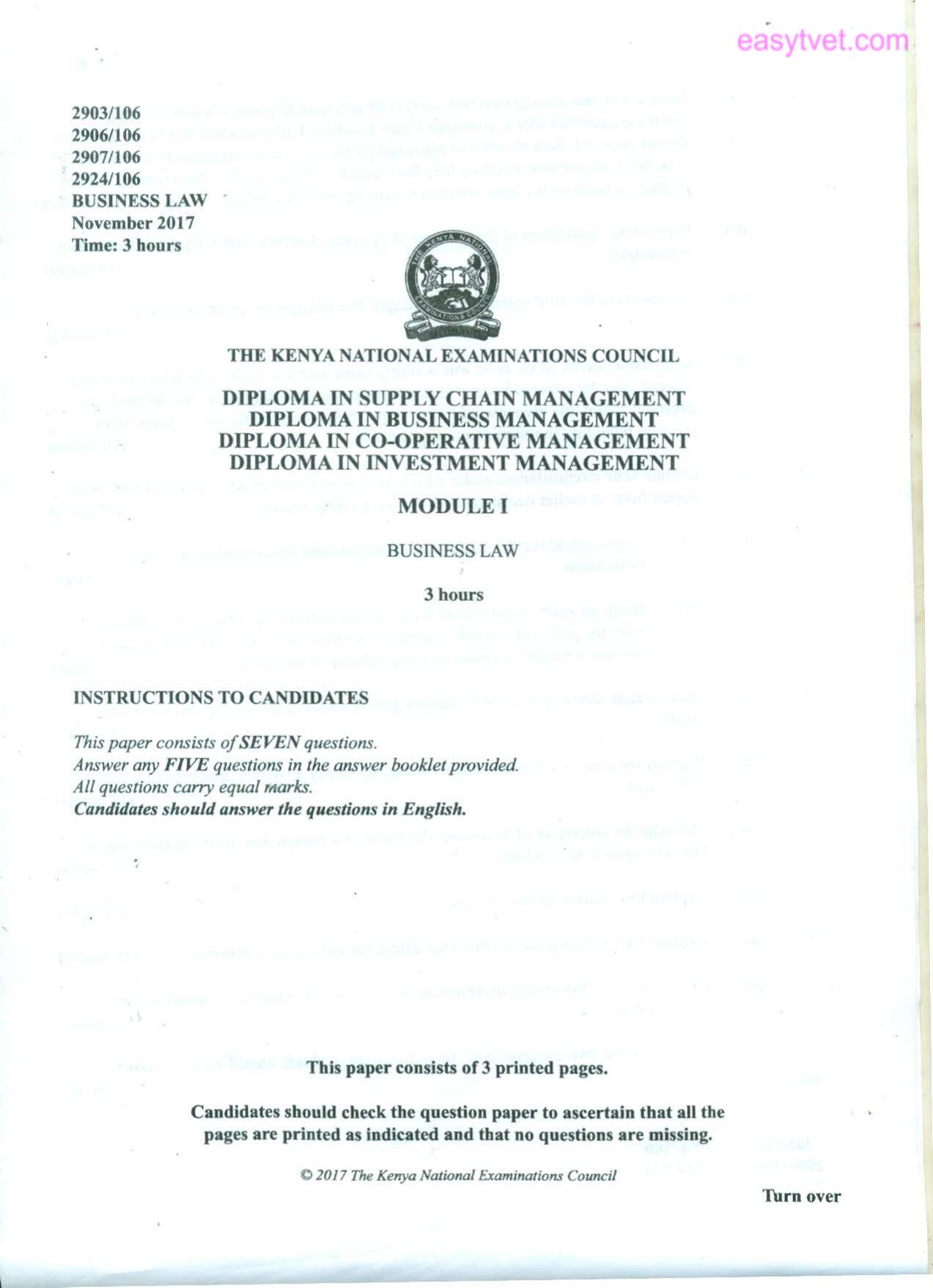 Business Law (2017) — page 1 of 3
