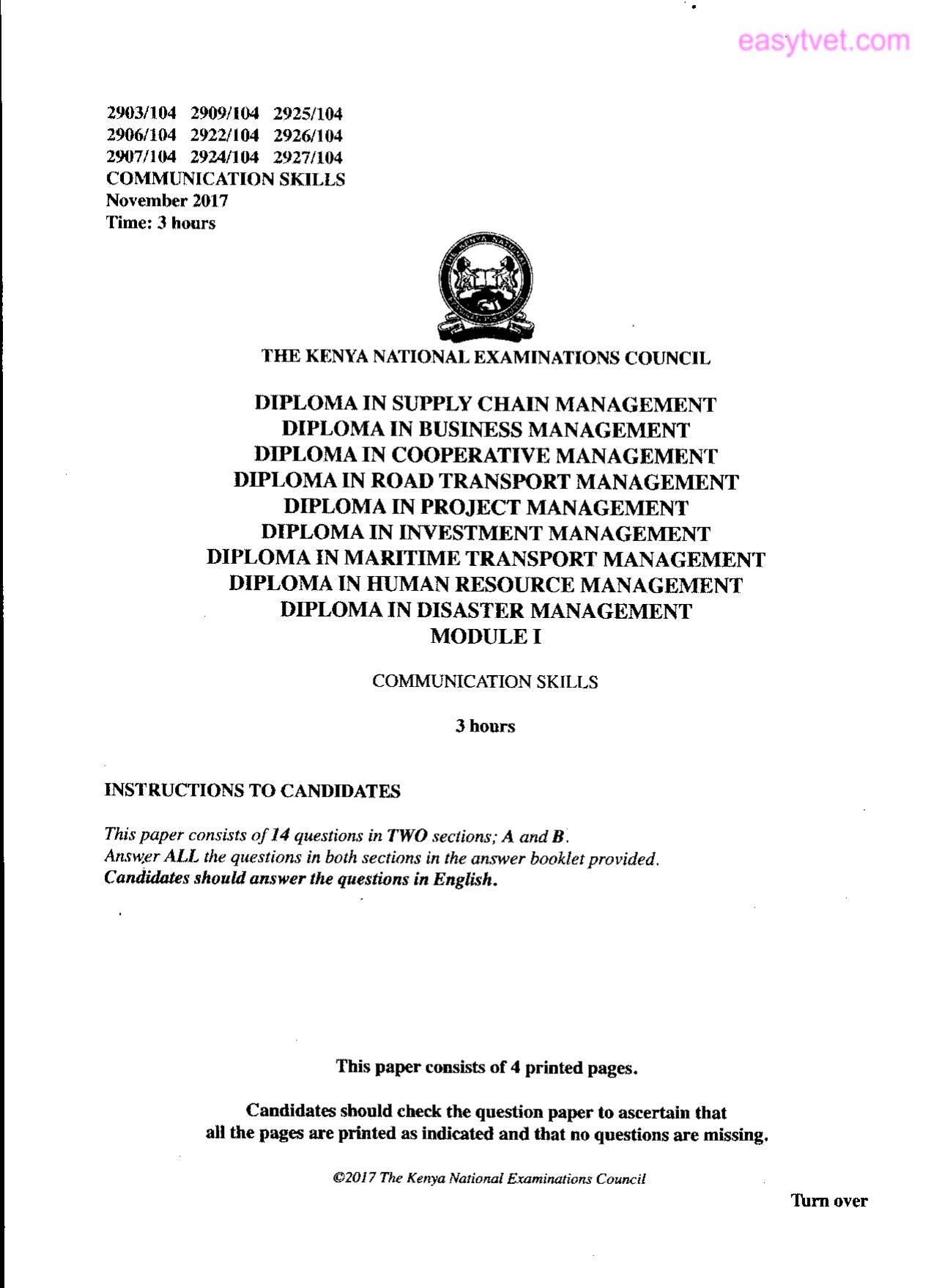 Communication Skills (2017) — page 1 of 4