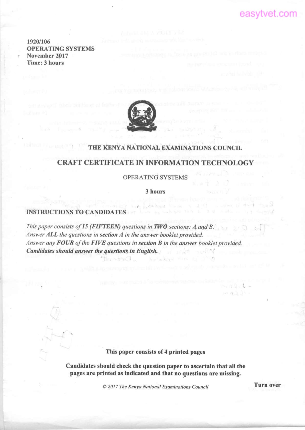Operating Systems (2017) — page 1 of 3