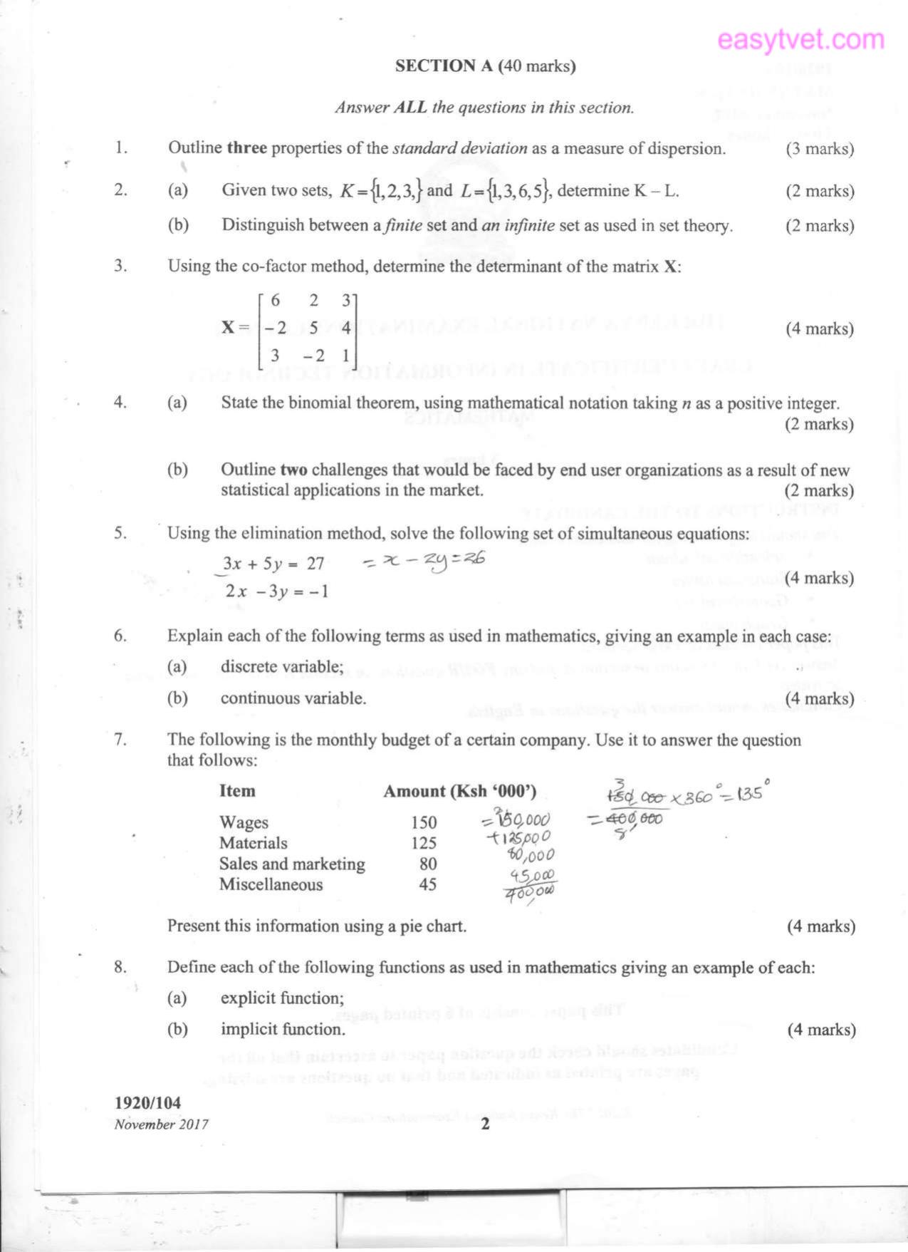Mathematics (2017) — page 2 of 6