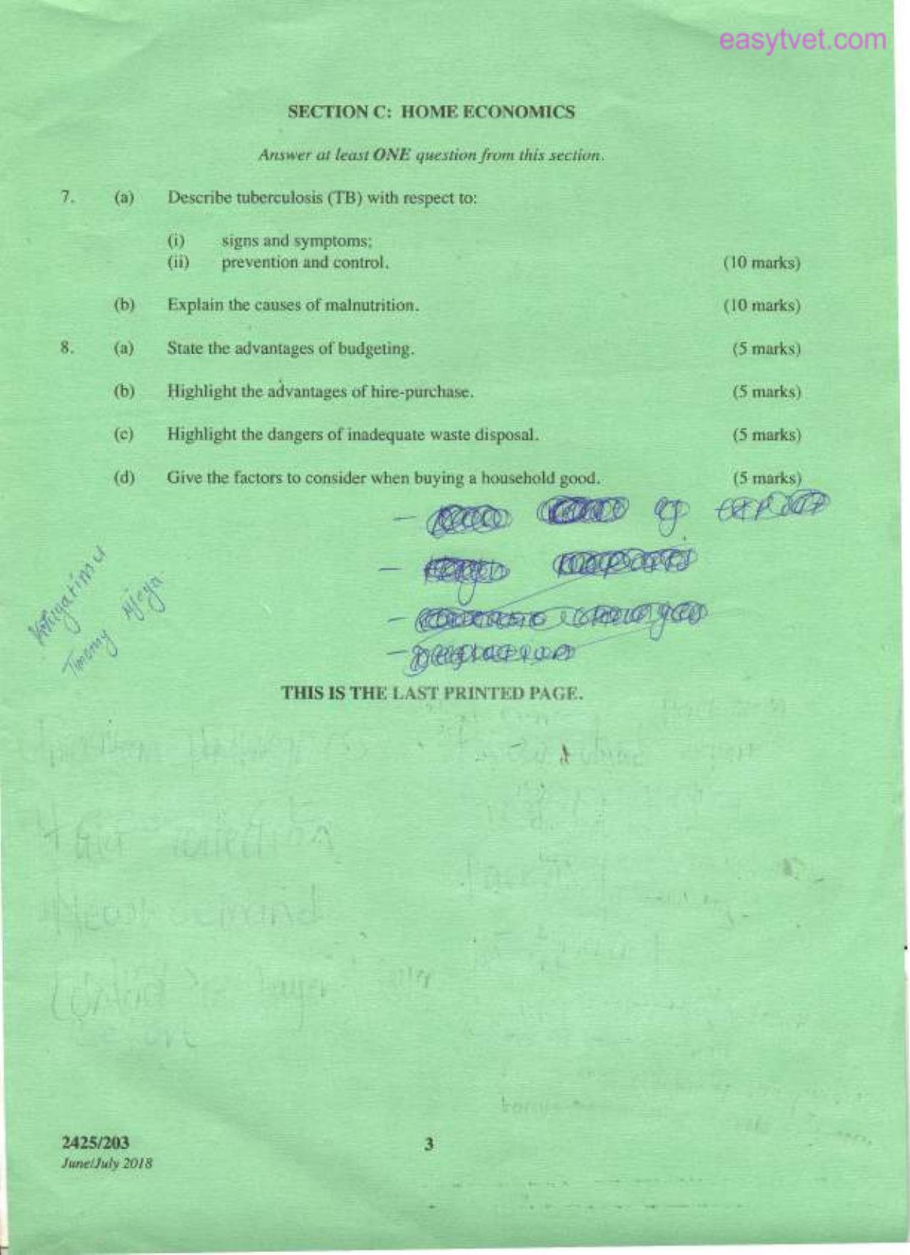 Agricultural Economics 11, Extension Education and Home Econdmics (2018) — page 3 of 3