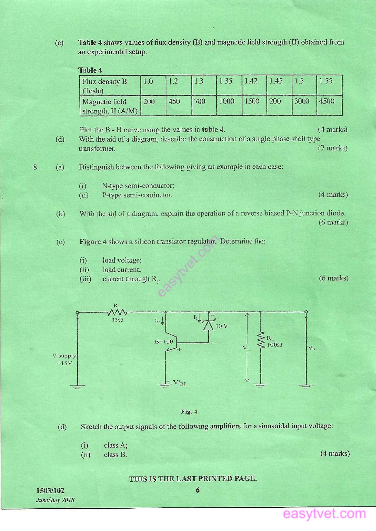 Applied Science and Electrical Principles (2018) — page 6 of 6