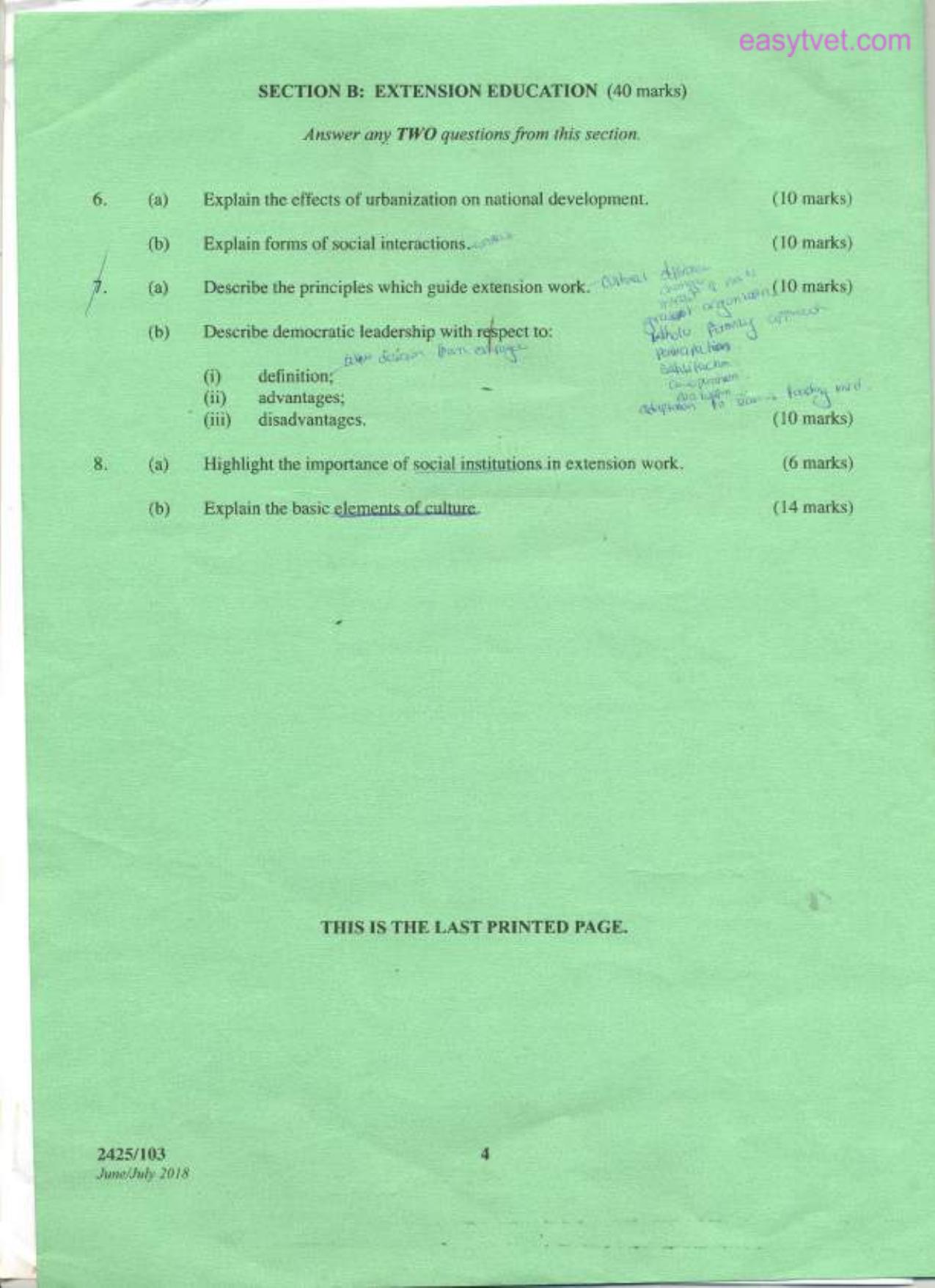 Agricultural Economics T and Extension Education (2018) — page 4 of 4