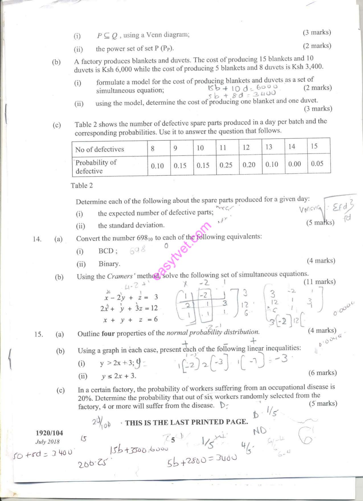 Mathematics (2018) — page 5 of 5
